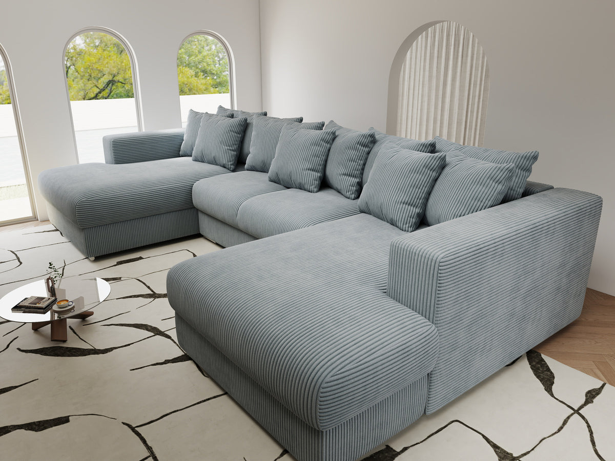 Colțar extensibil dumonde Gloria U Zoom Gri 340x167 cm — imagine 10