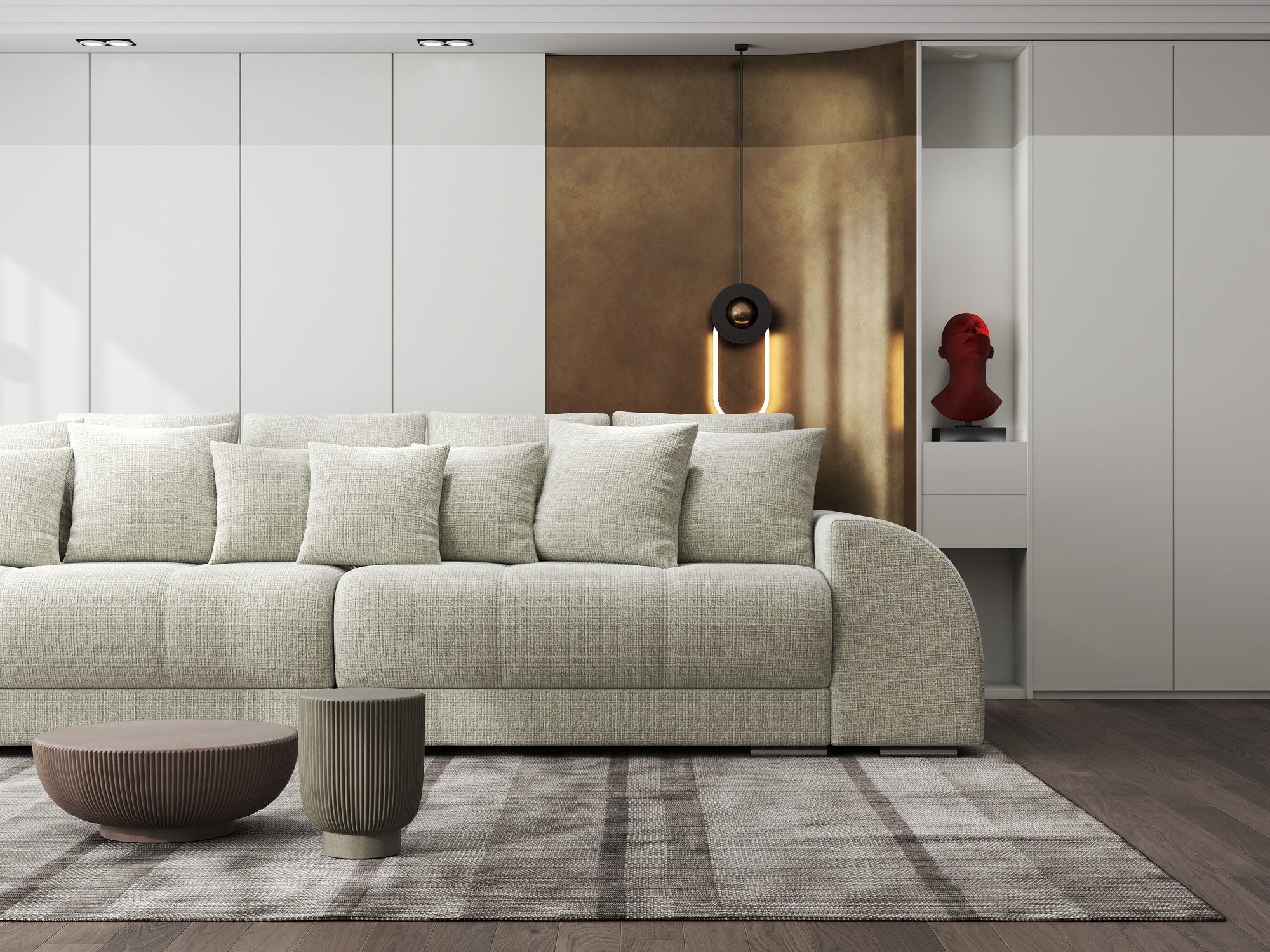 Canapea extensibilă dumonde cu 2 lăzi de depozitare si sezut confortabil din spuma high-density, Verona Cremona Bej 04 310x100 cm