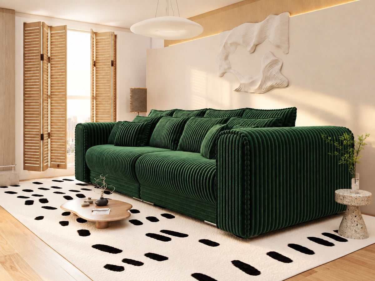 Canapea extensibilă dumonde cu ladă de depozitare Monaco XXL Tilia Verde 290x120 cm