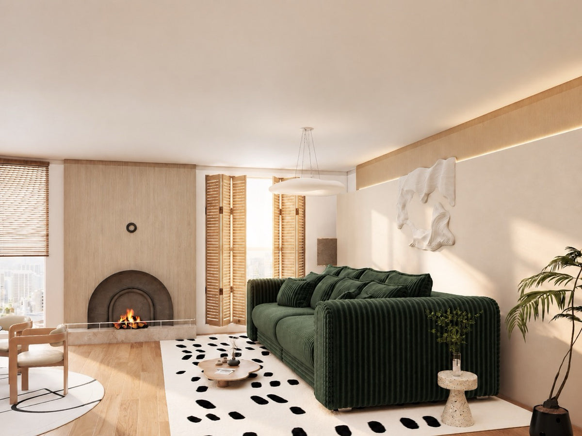 Canapea extensibilă dumonde cu ladă de depozitare Monaco XXL Tilia Verde 290x120 cm