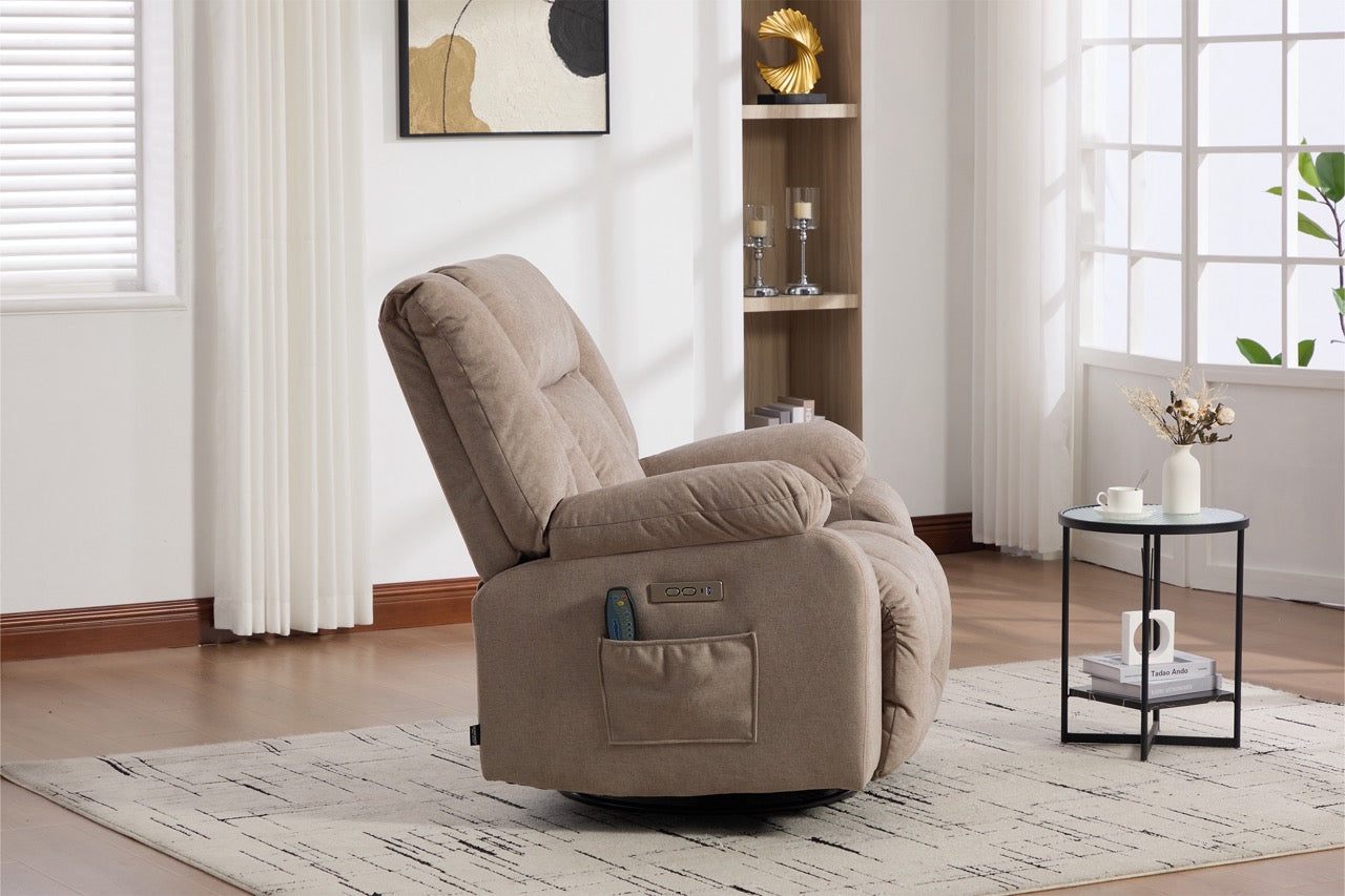 Fotoliu recliner electric dumonde cu funcție de balansare ,rotire și masaj în 8 puncte Novera