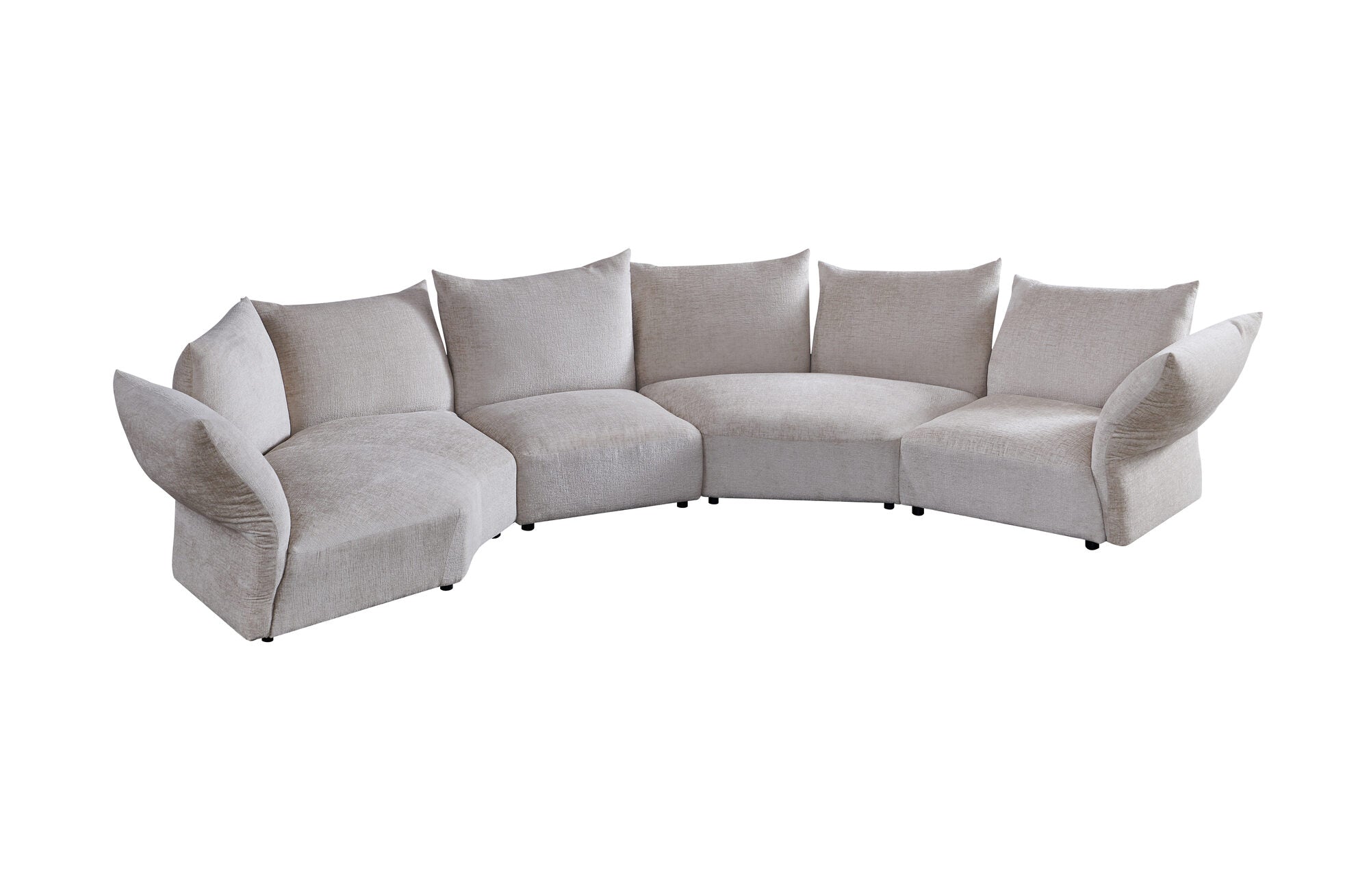 Canapea semirotunda dumonde cu șezut confortabil din spumă HR Vogue 460x131 cm