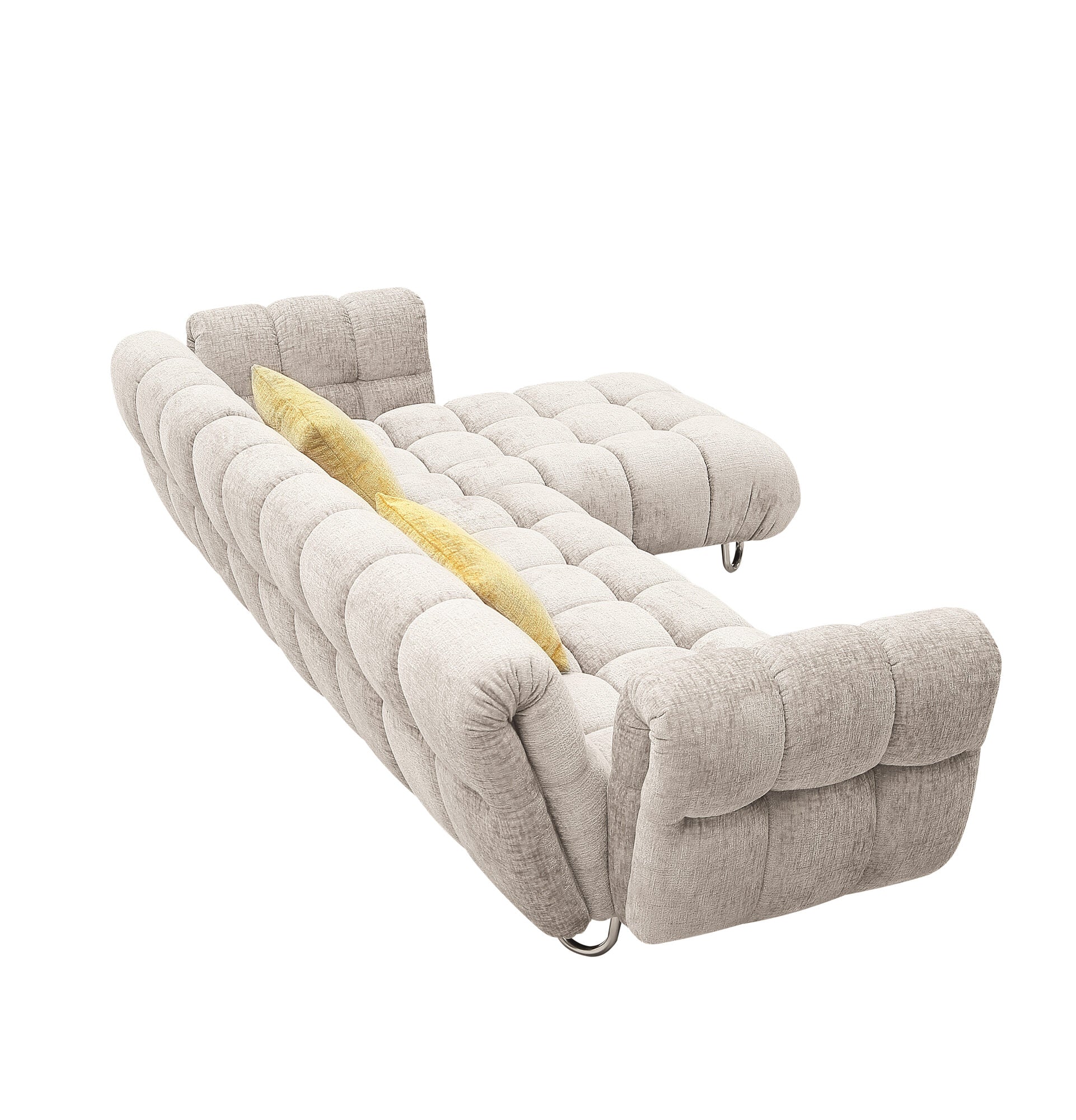 Coltar dumonde cu sezut confortabil din spuma HR Luxe 330x104 cm