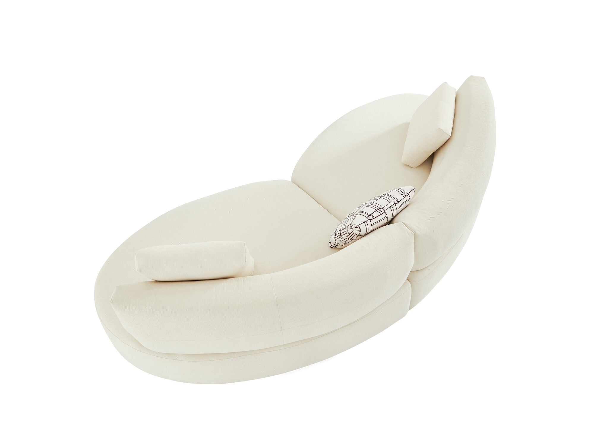 Canapea semirotunda dumonde cu șezut confortabil din spumă HR Vineto 280x140 cm