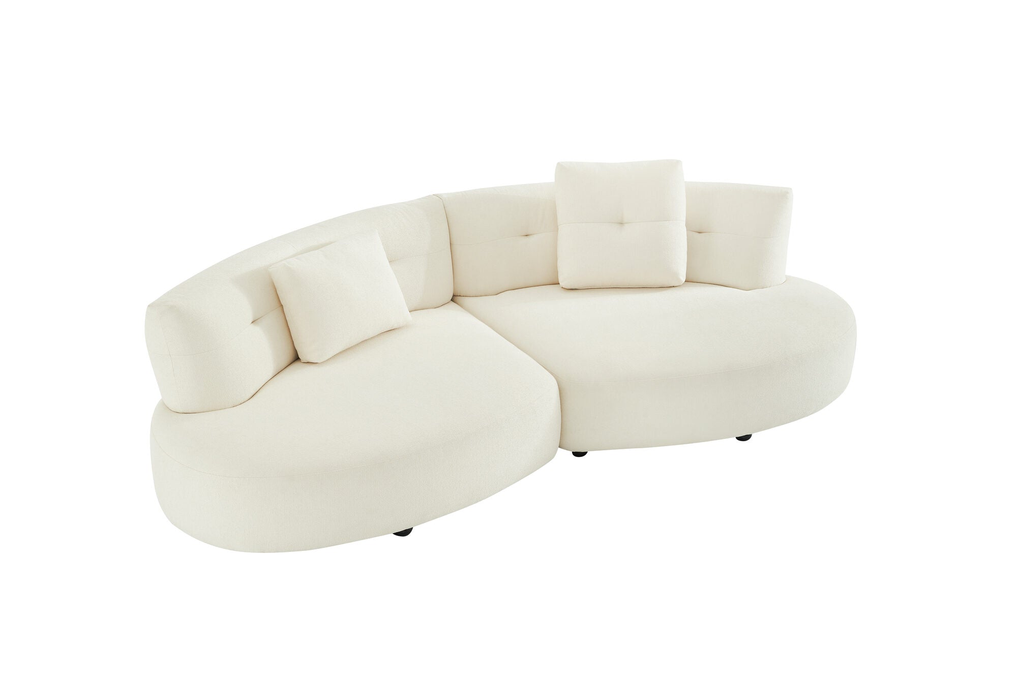 Canapea semirotunda dumonde cu șezut confortabil din spumă HR Vineto 280x140 cm