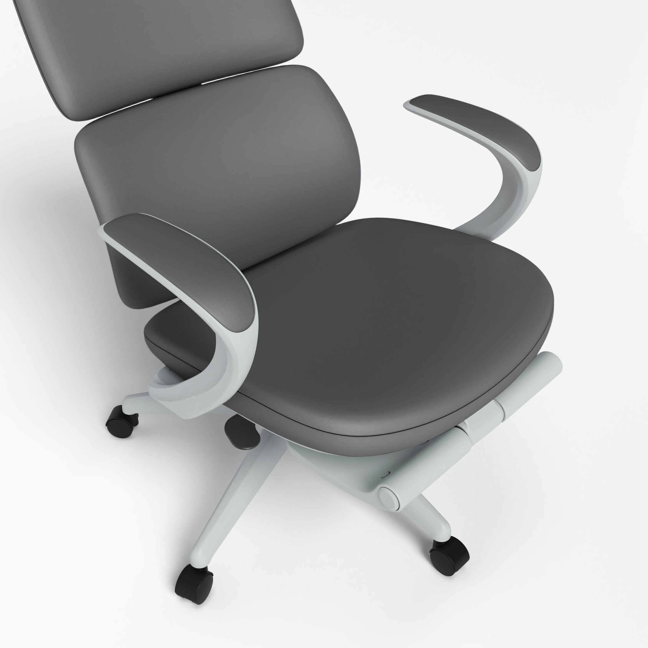 Scaun ergonomic profesional modern Neo Grey dumonde, cotiere ultra moi, mecanism multifunctional inclinare/blocare, suport picioare, gri