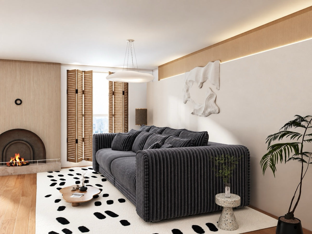 Canapea extensibilă dumonde cu ladă de depozitare Monaco XXL Tilia Grafit 290x120 cm