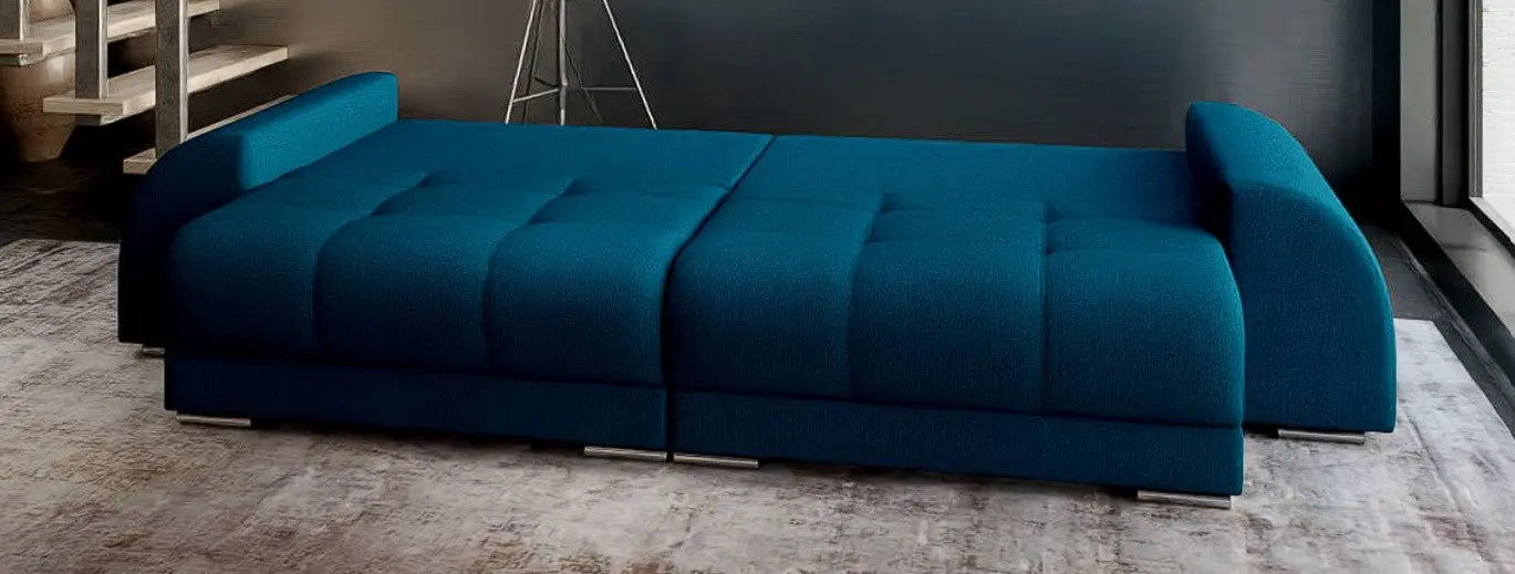 Canapea extensibilă dumonde cu 2 lăzi de depozitare si sezut confortabil din spuma HR, Big Sofa Verona Verde Petrol 310x100 cm Fabrica