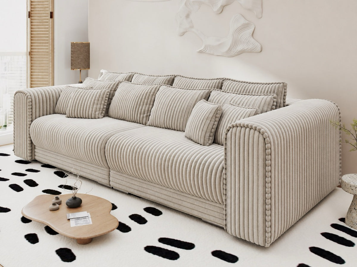Canapea extensibilă dumonde cu ladă de depozitare Monaco XXL Tilia Capucino 290x120 cm