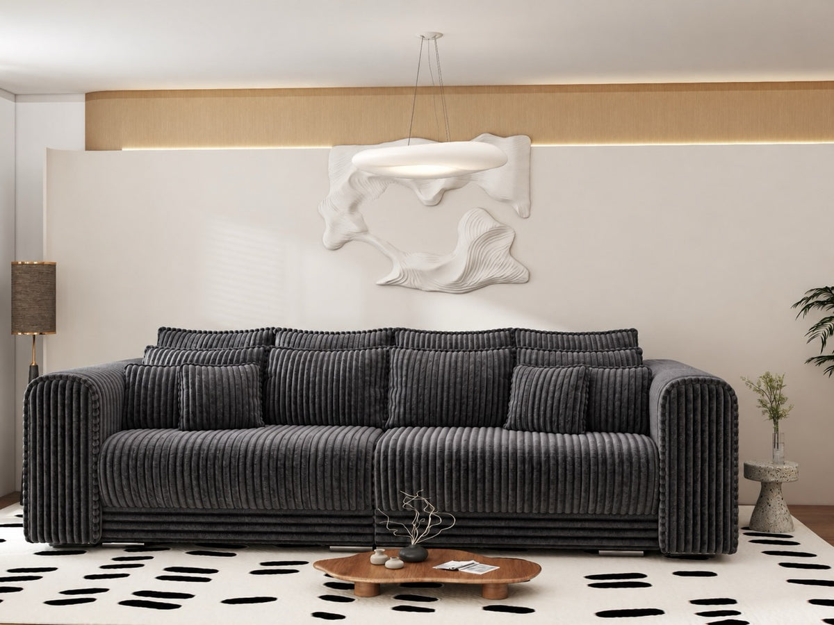 Canapea extensibilă dumonde cu ladă de depozitare Monaco XXL Tilia Grafit 290x120 cm