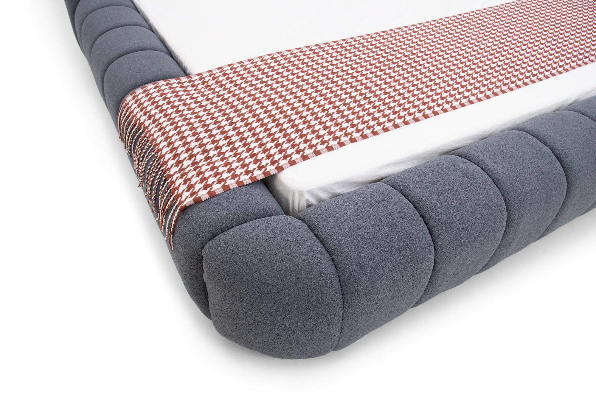 Pat dormitor dumonde, tapitat bej, Bubble 180x200 cm