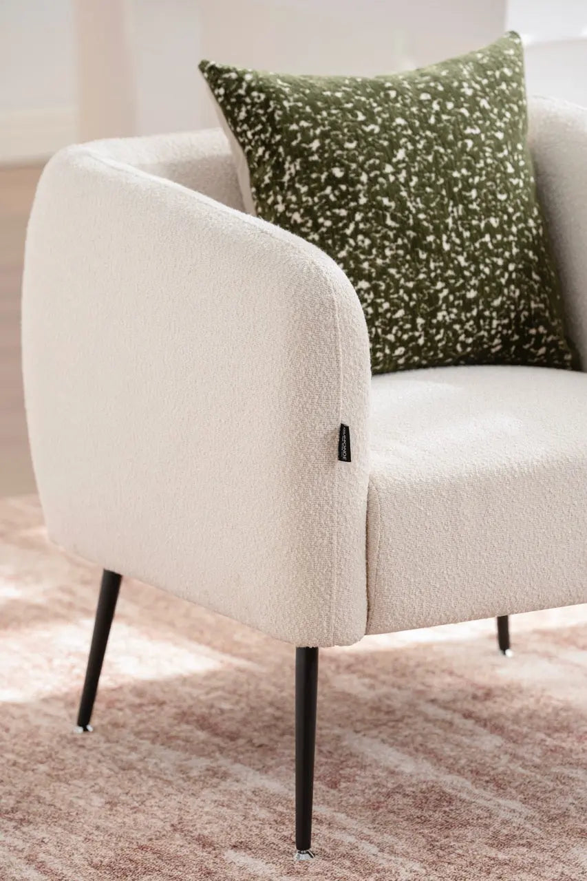 Fotoliu dumonde tapitat Bej modern Alonso 70x74cm ULK