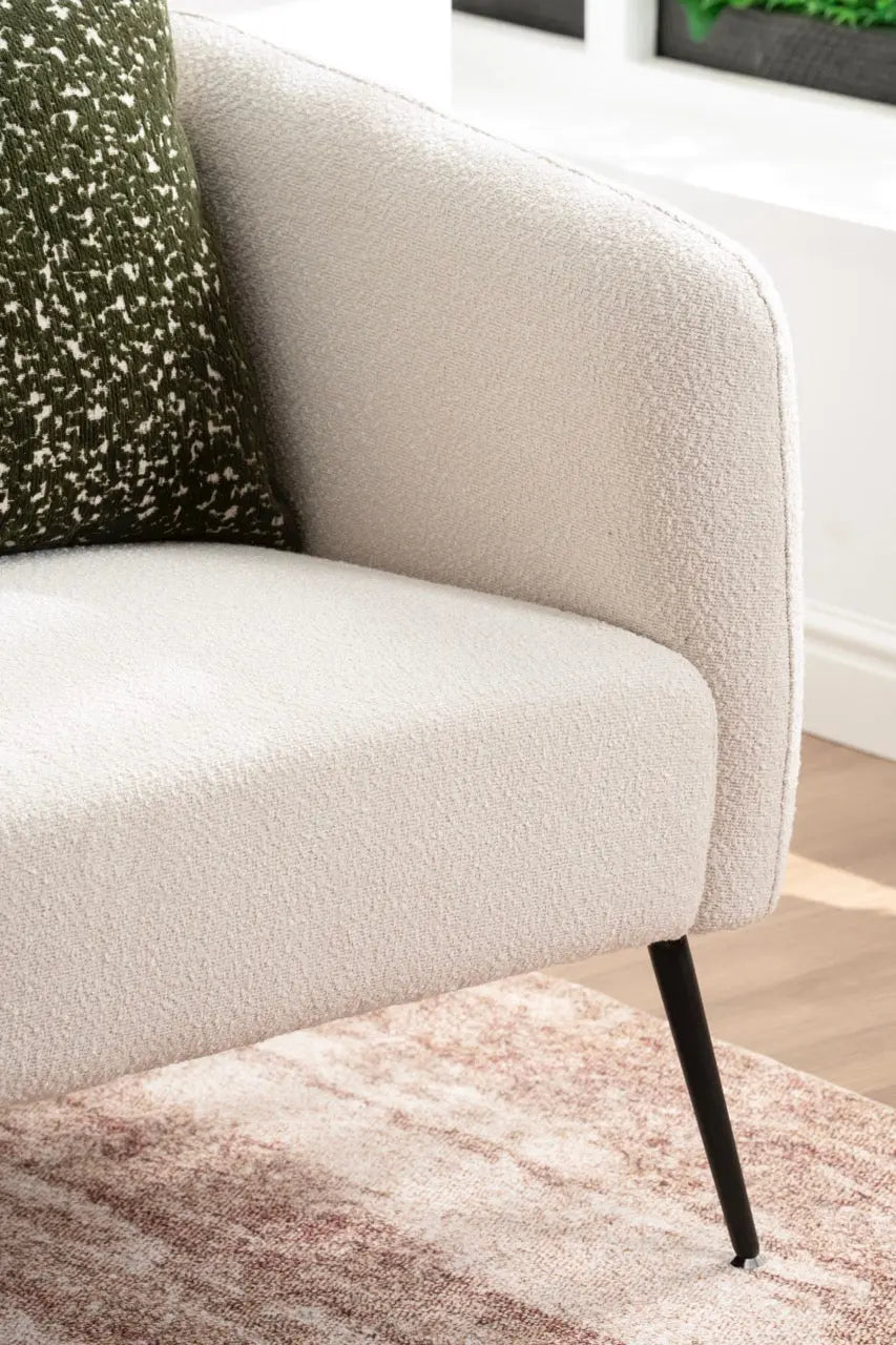 Fotoliu dumonde tapitat Bej modern Alonso 70x74cm ULK