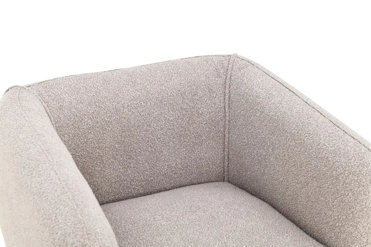 Fotoliu dumonde tapitat Gri modern Alonso 70x74cm ULK