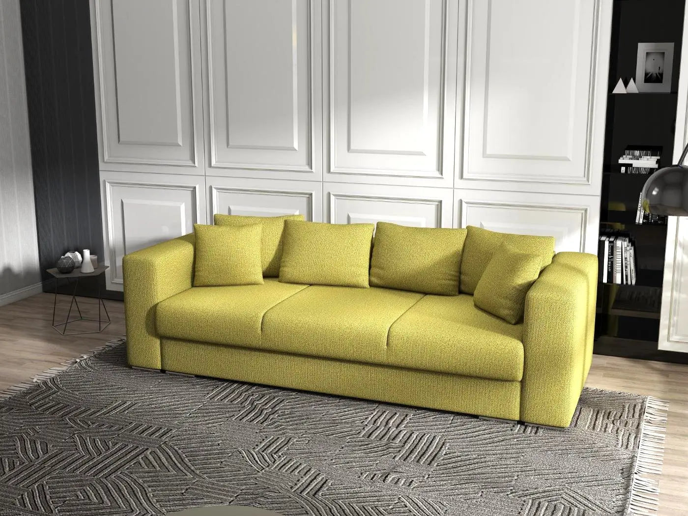 Canapea extensibilă dumonde cu ladă de depozitare si sezut confortabil din spuma HR, Gloria Petrol Green 240x100 cm Fabrica