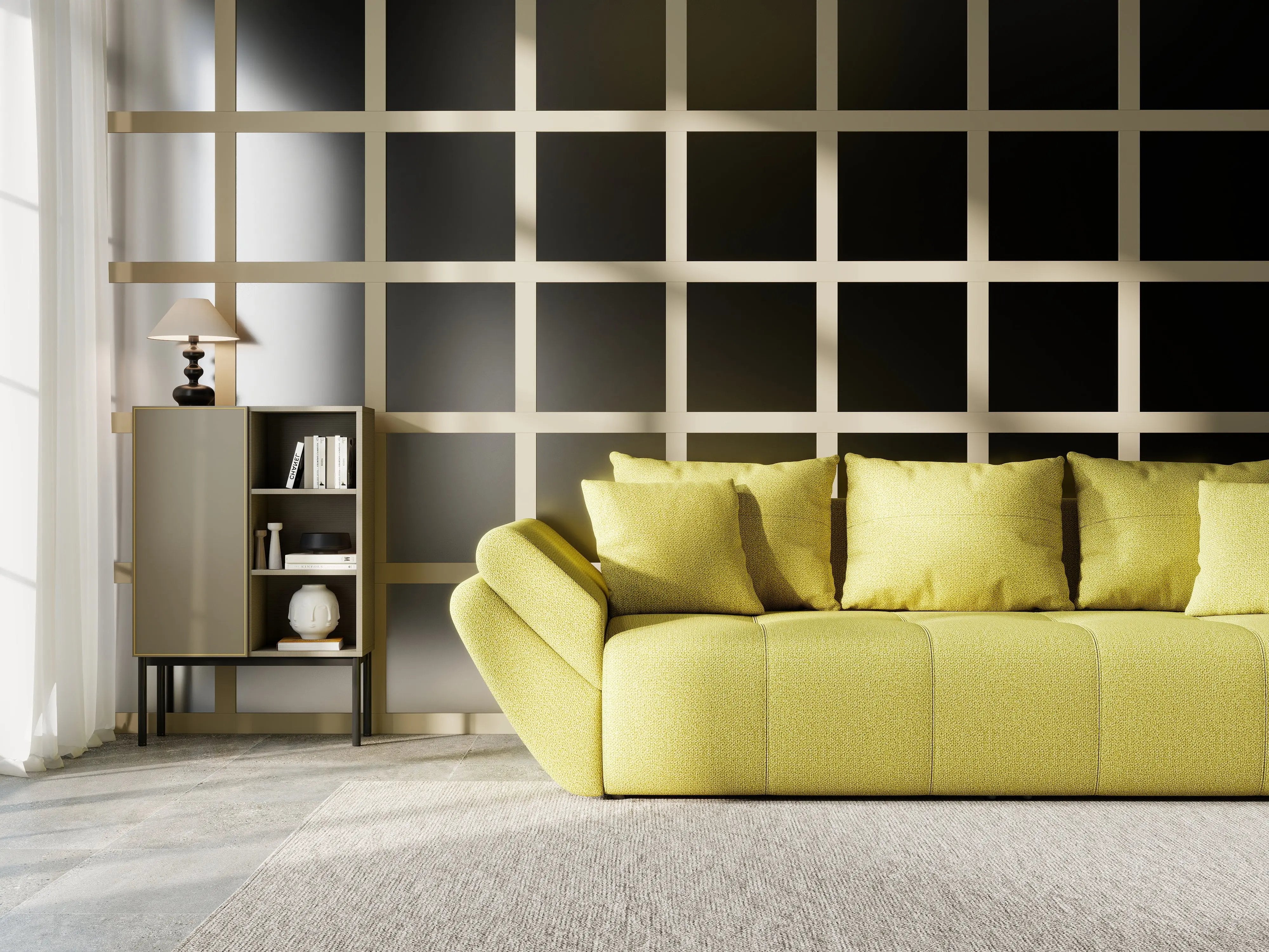 Canapea extensibilă dumonde cu ladă de depozitare si sezut confortabil din spuma HR, Berlin Enjoy Green 250x100 cm Fabrica