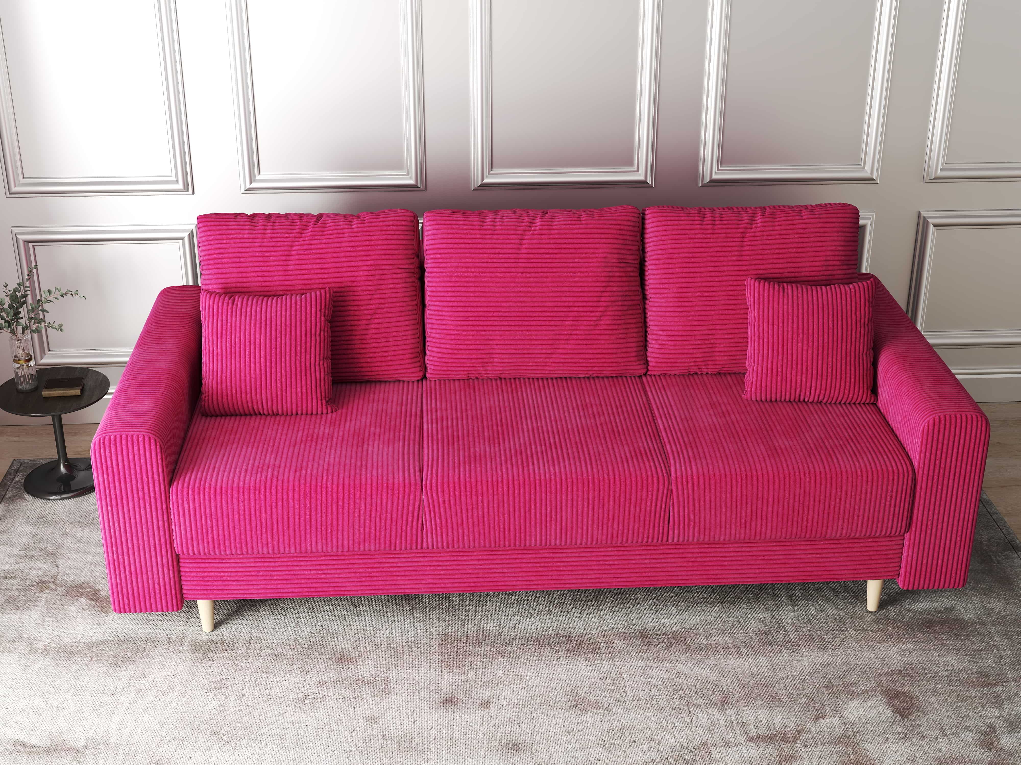 Canapea extensibilă dumonde cu ladă de depozitare si sezut confortabil din spuma HR, Kronos Zoom Rosu 210x100 cm fabrica