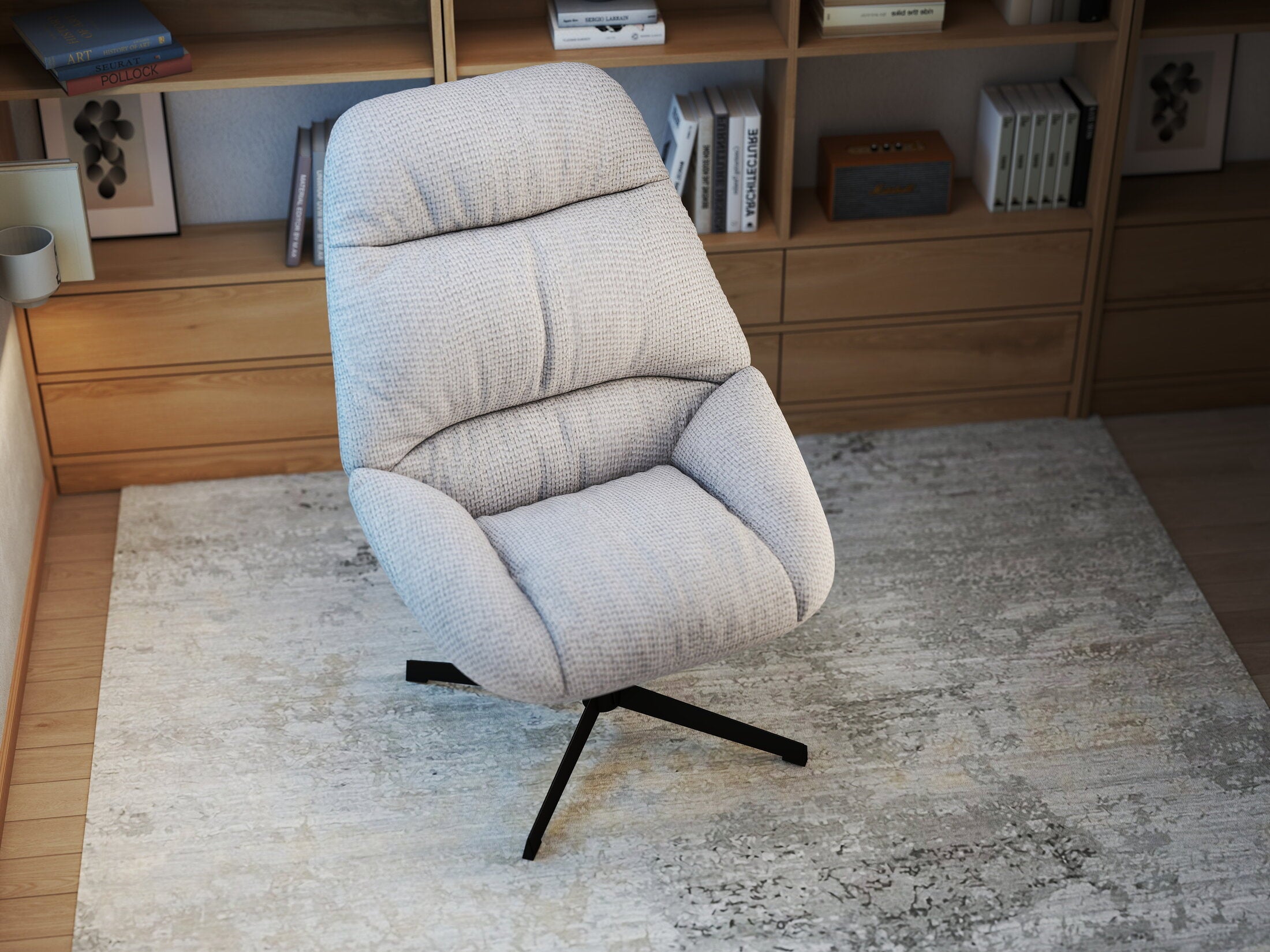 Fotoliu dumonde tapitat Bej modern Calisto 71x83cm