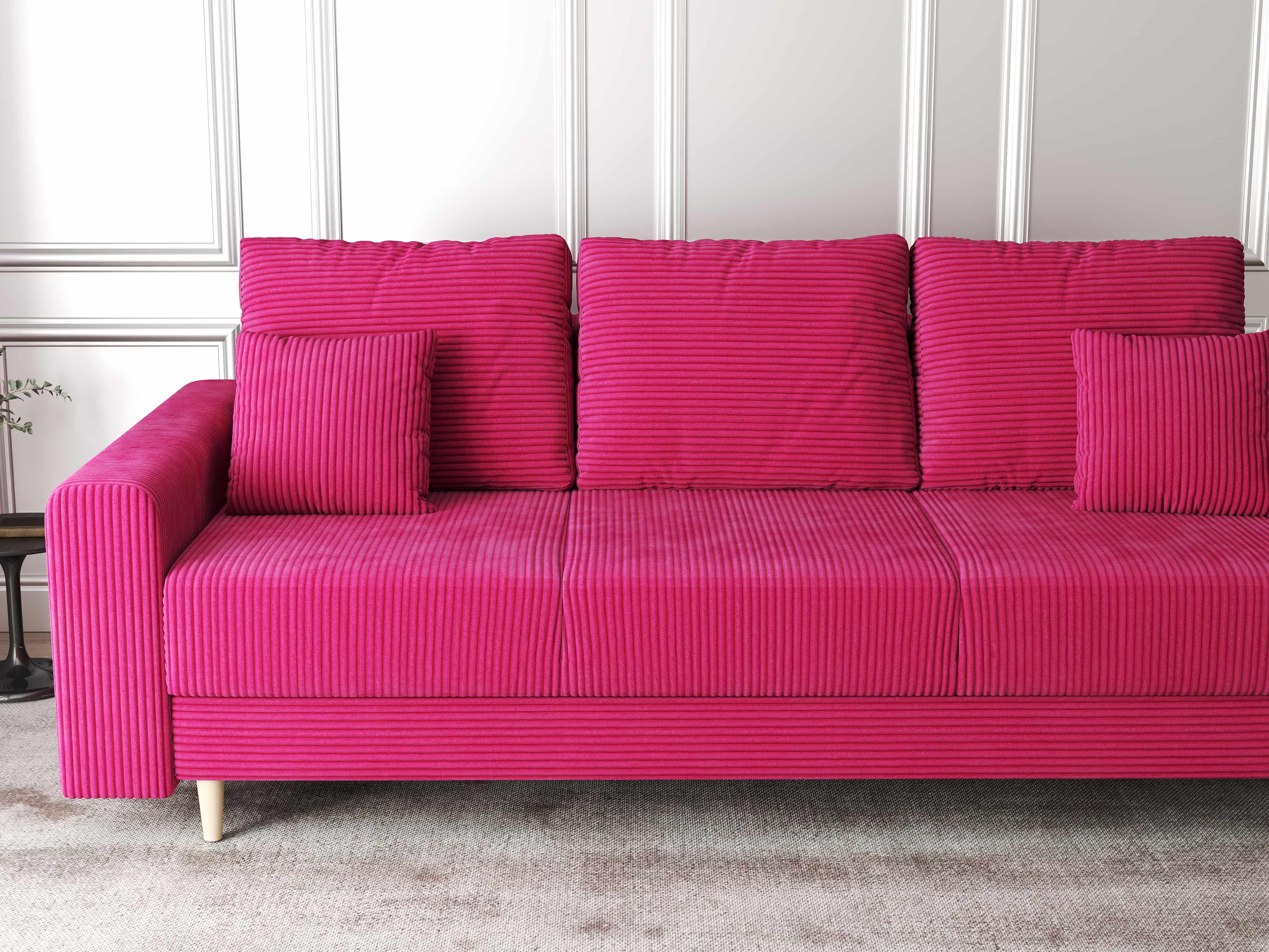 Canapea extensibilă dumonde cu ladă de depozitare si sezut confortabil din spuma HR, Kronos Zoom Rosu 210x100 cm fabrica