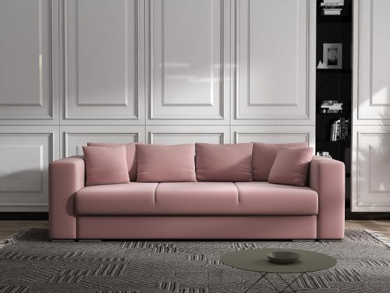 Canapea extensibilă dumonde cu ladă de depozitare si sezut confortabil din spuma HR, Gloria Royal Roz 240x100 cm Fabrica