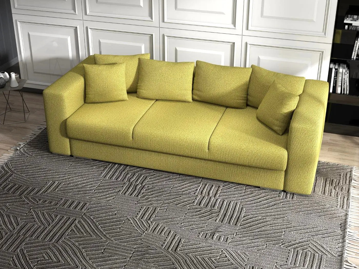 Canapea extensibilă dumonde cu ladă de depozitare si sezut confortabil din spuma HR, Gloria Petrol Green 240x100 cm Fabrica