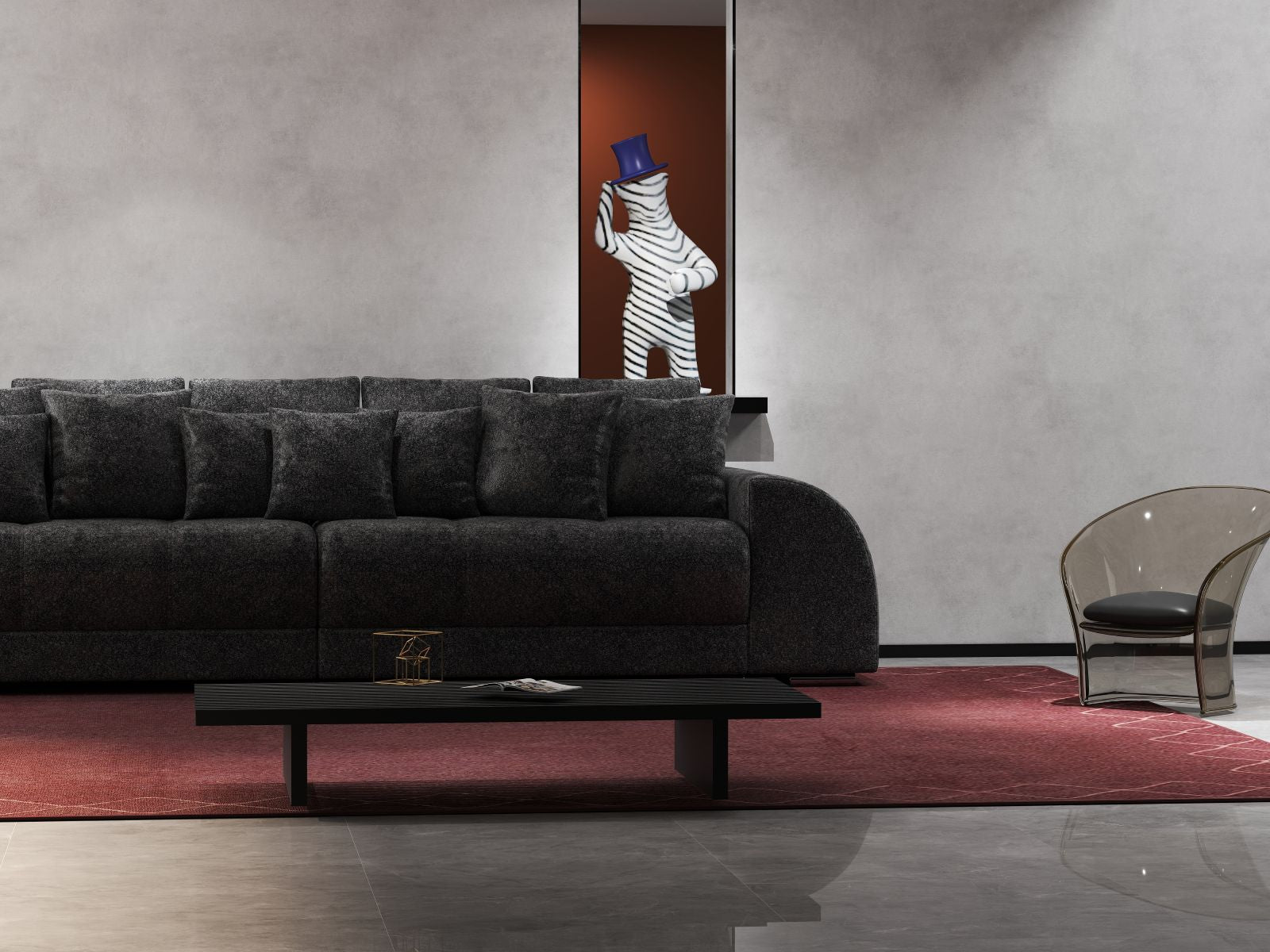 Canapea extensibilă dumonde cu 2 lăzi de depozitare si sezut confortabil din spuma HR, Verona Euphoria Black 310x100 cm Fabrica