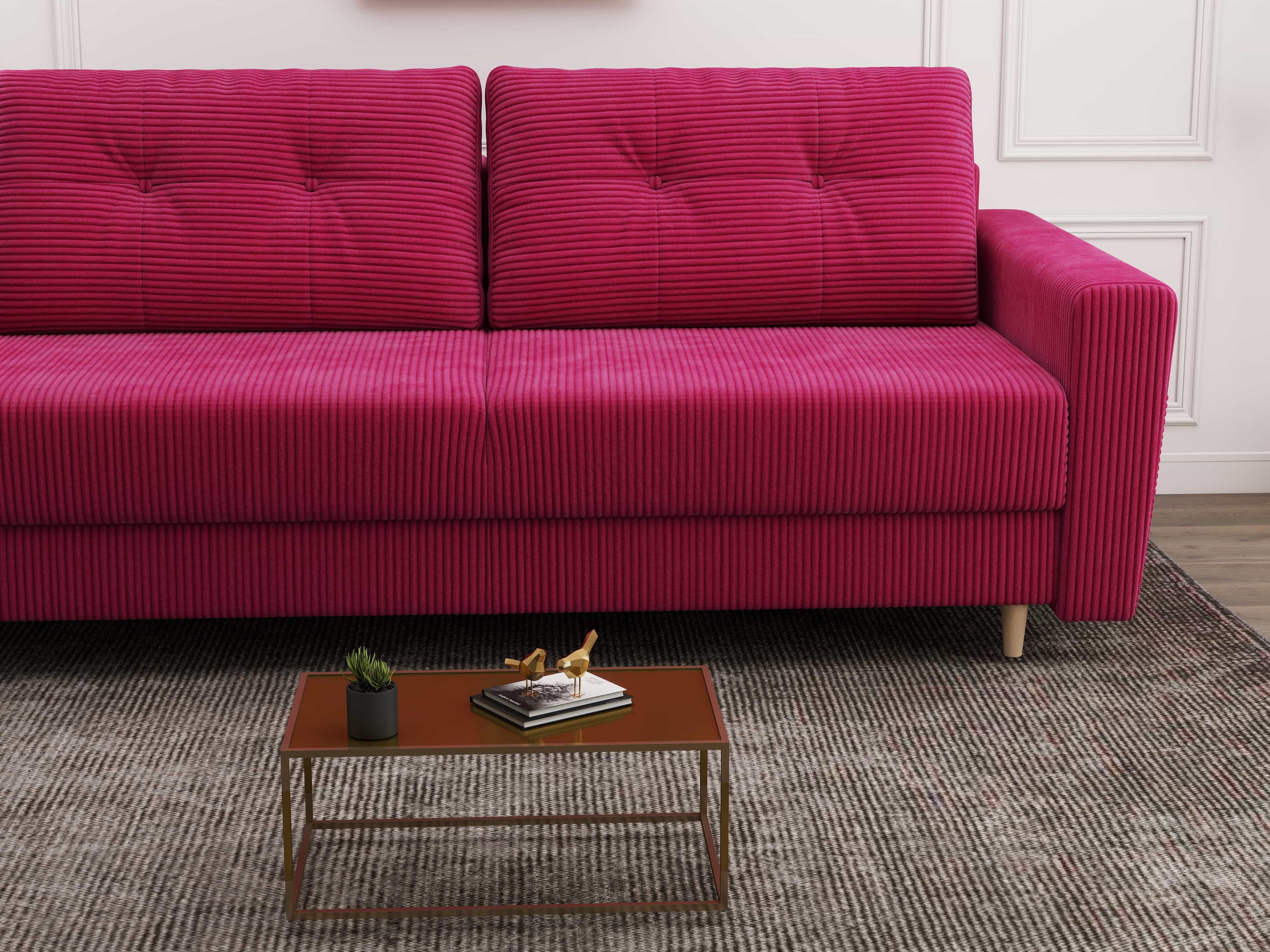 Canapea extensibilă dumonde cu ladă de depozitare si sezut confortabil din spuma HR, Summer Zoom Rosu 225x100 cm