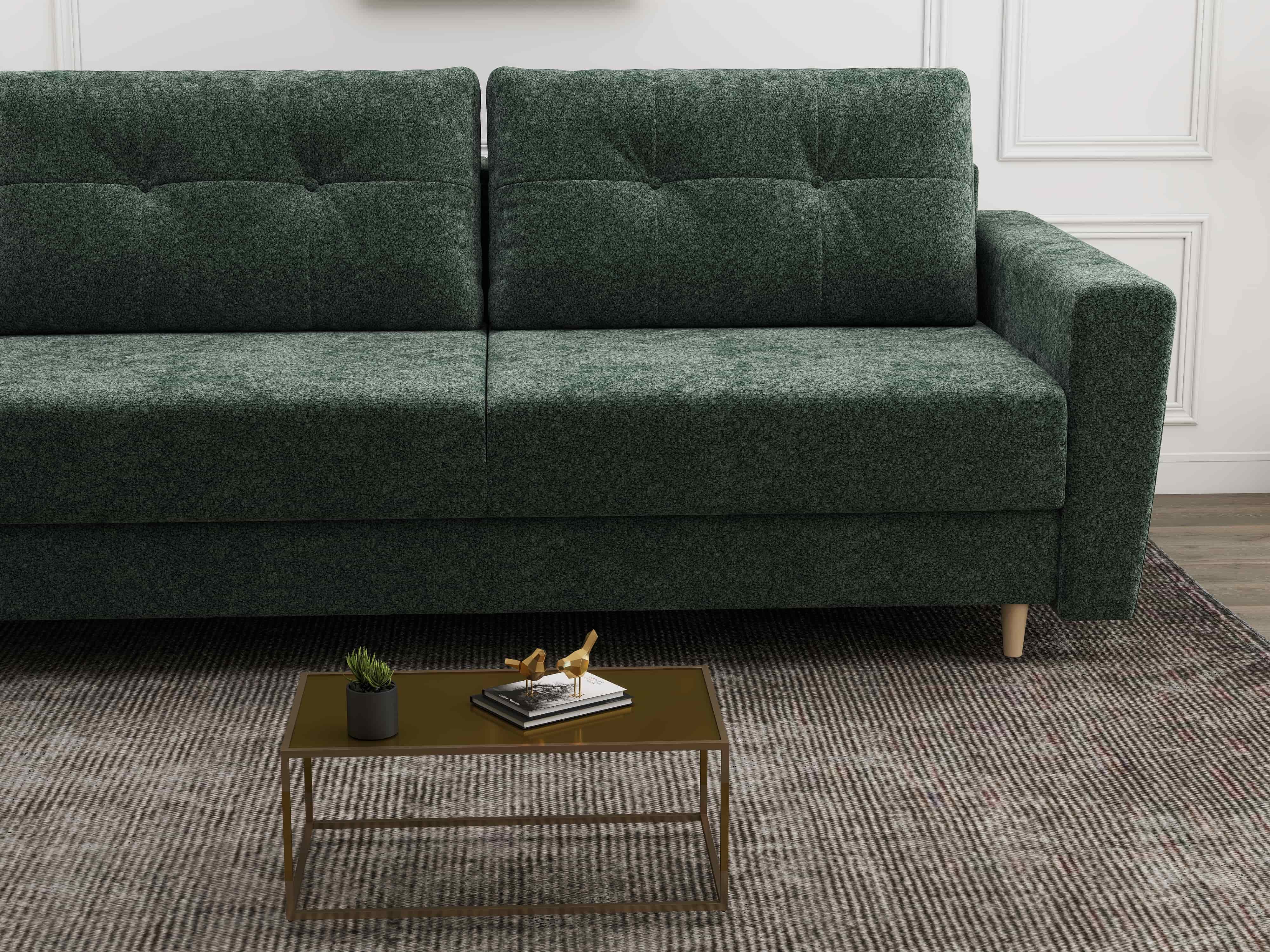 Canapea extensibilă dumonde cu ladă de depozitare si sezut confortabil din spuma HR, Summer Euphoria Verde 225x100 cm fabrica