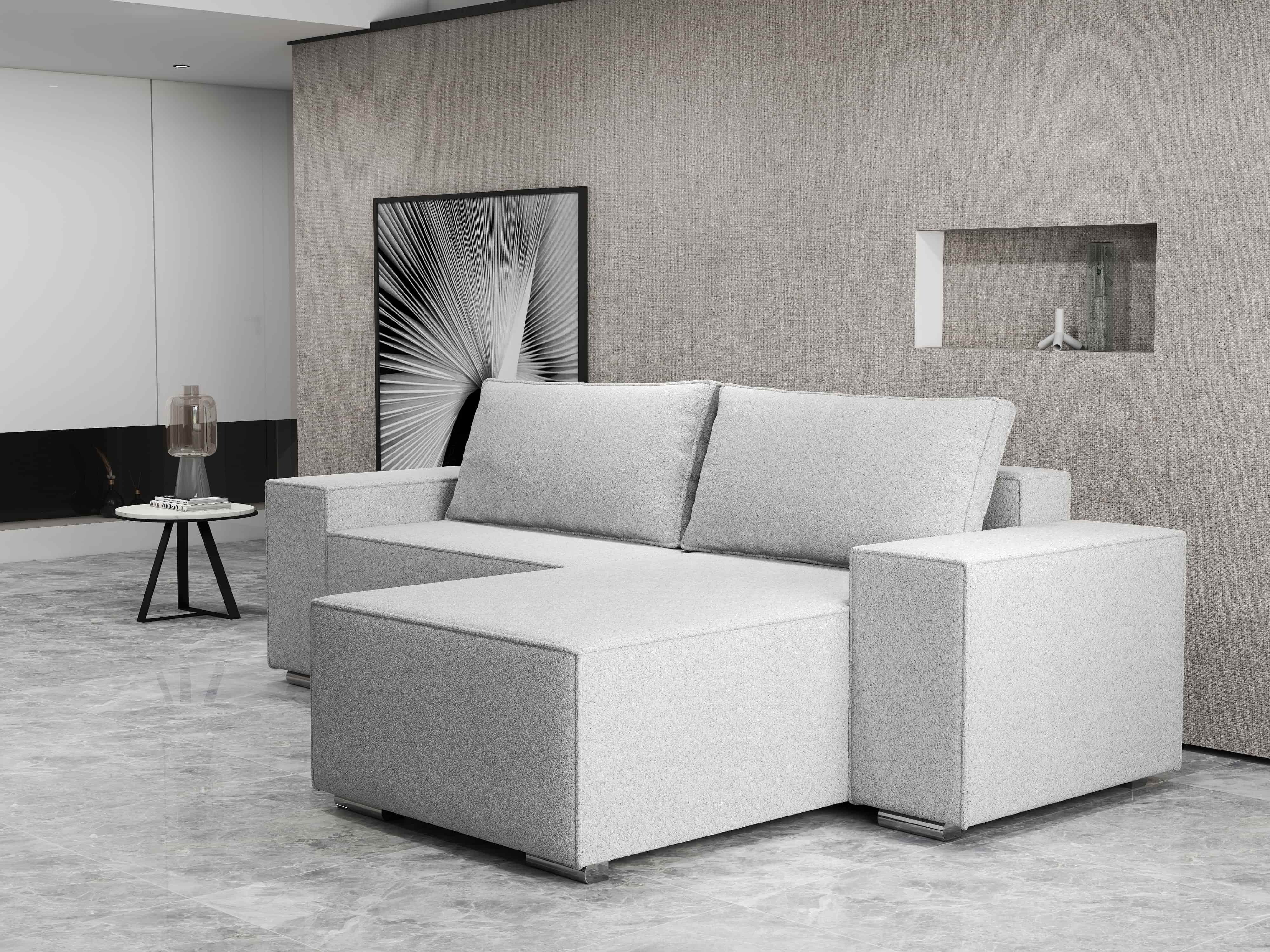 Colțar extensibil dumonde cu ladă de depozitare si sezut confortabil din spuma HR, Dream Euphoria Dove 290x185 cm II Fabrica