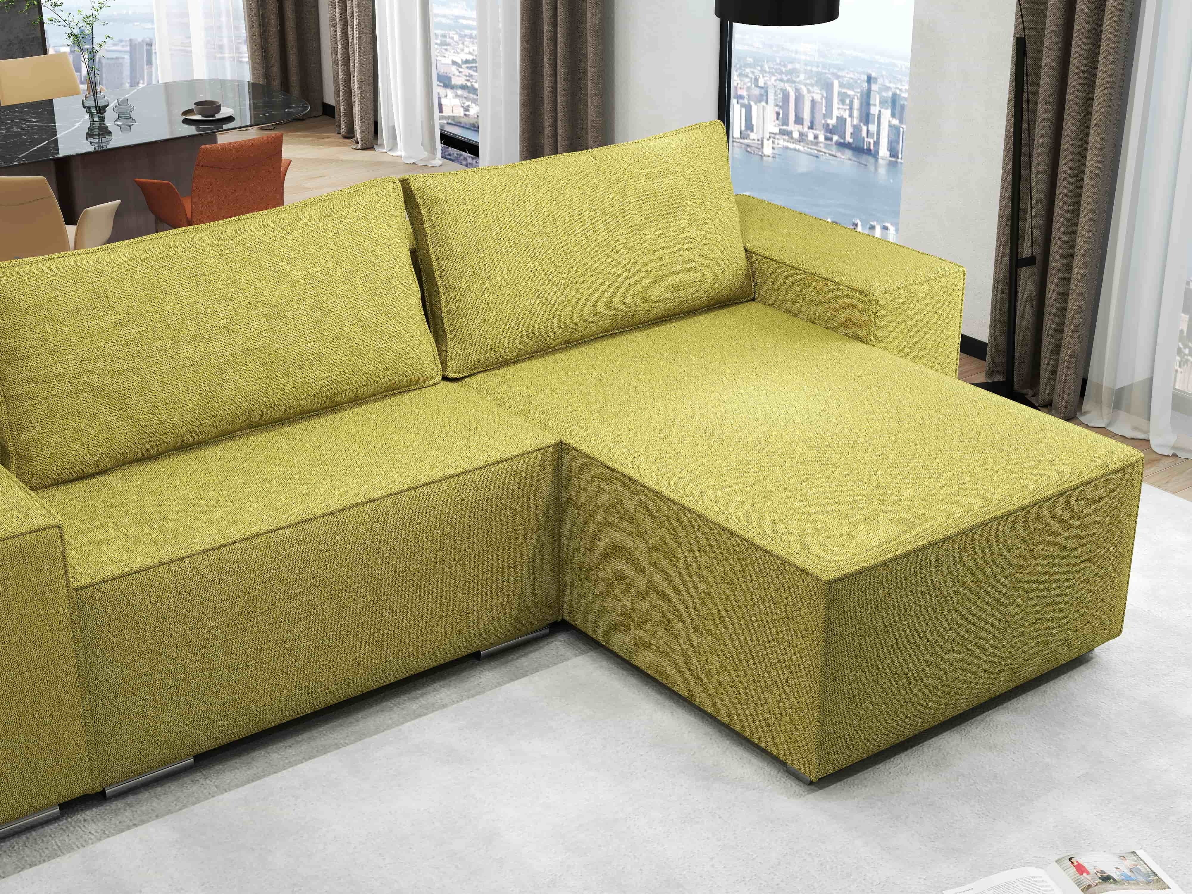 Colțar extensibil dumonde cu ladă de depozitare si sezut confortabil din spuma HR, Dream Enjoy Verde 290x185 cm II Fabrica