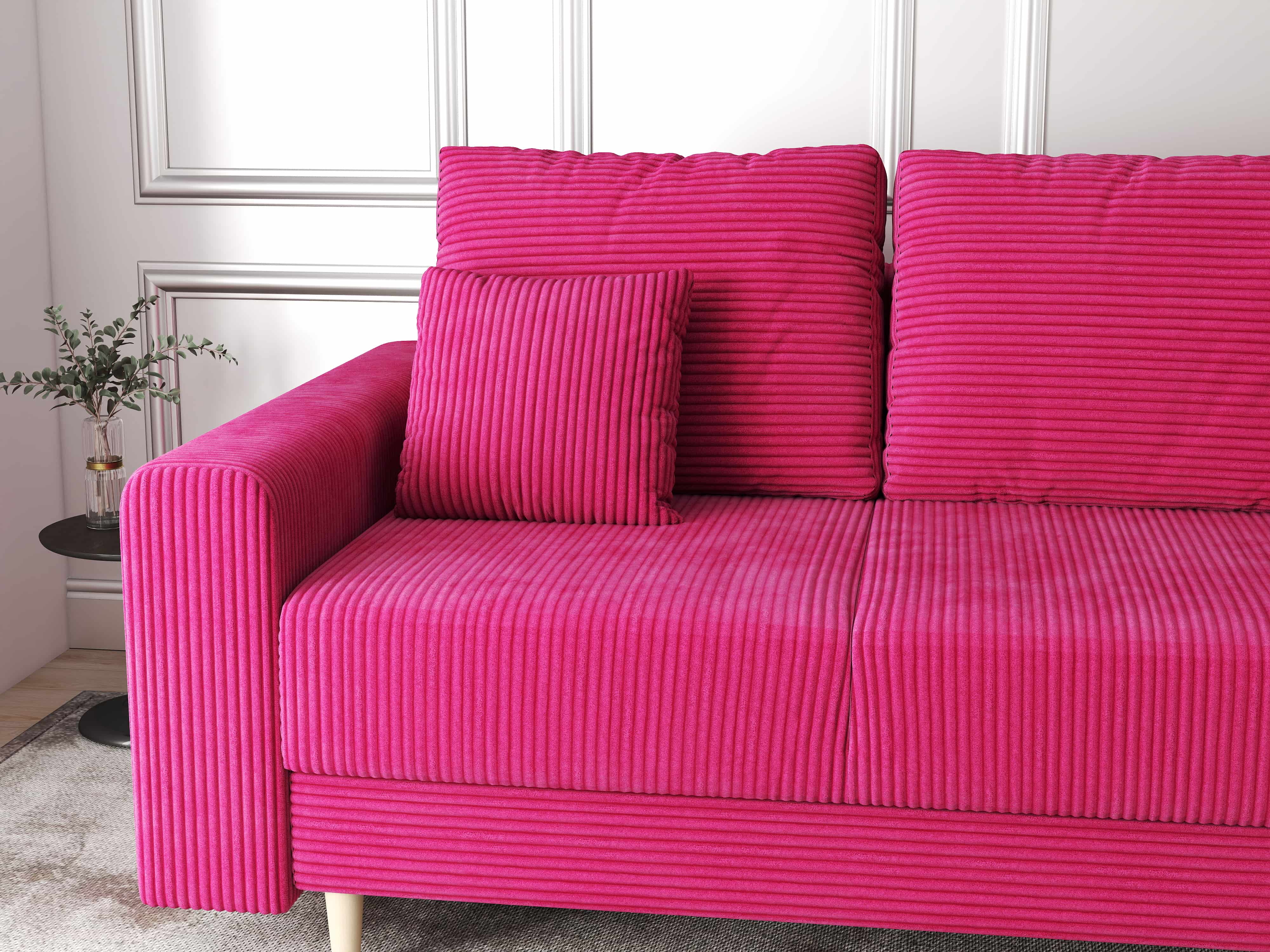 Canapea extensibilă dumonde cu ladă de depozitare si sezut confortabil din spuma HR, Kronos Zoom Rosu 210x100 cm fabrica