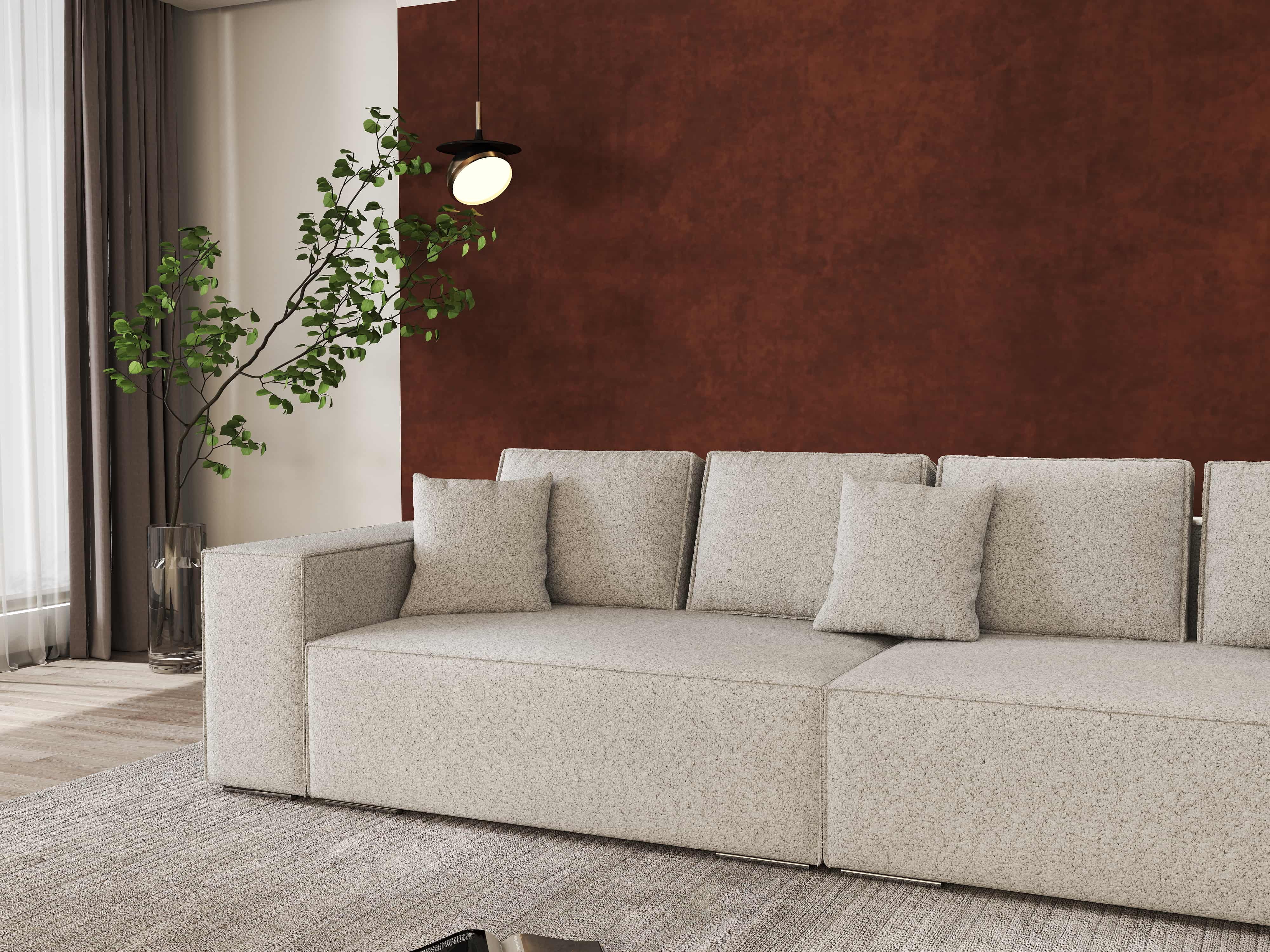 Canapea extensibilă dumonde cu ladă de depozitare si sezut confortabil din spuma HR, Dream Euphoria Dove 310x100 cm Fabrica
