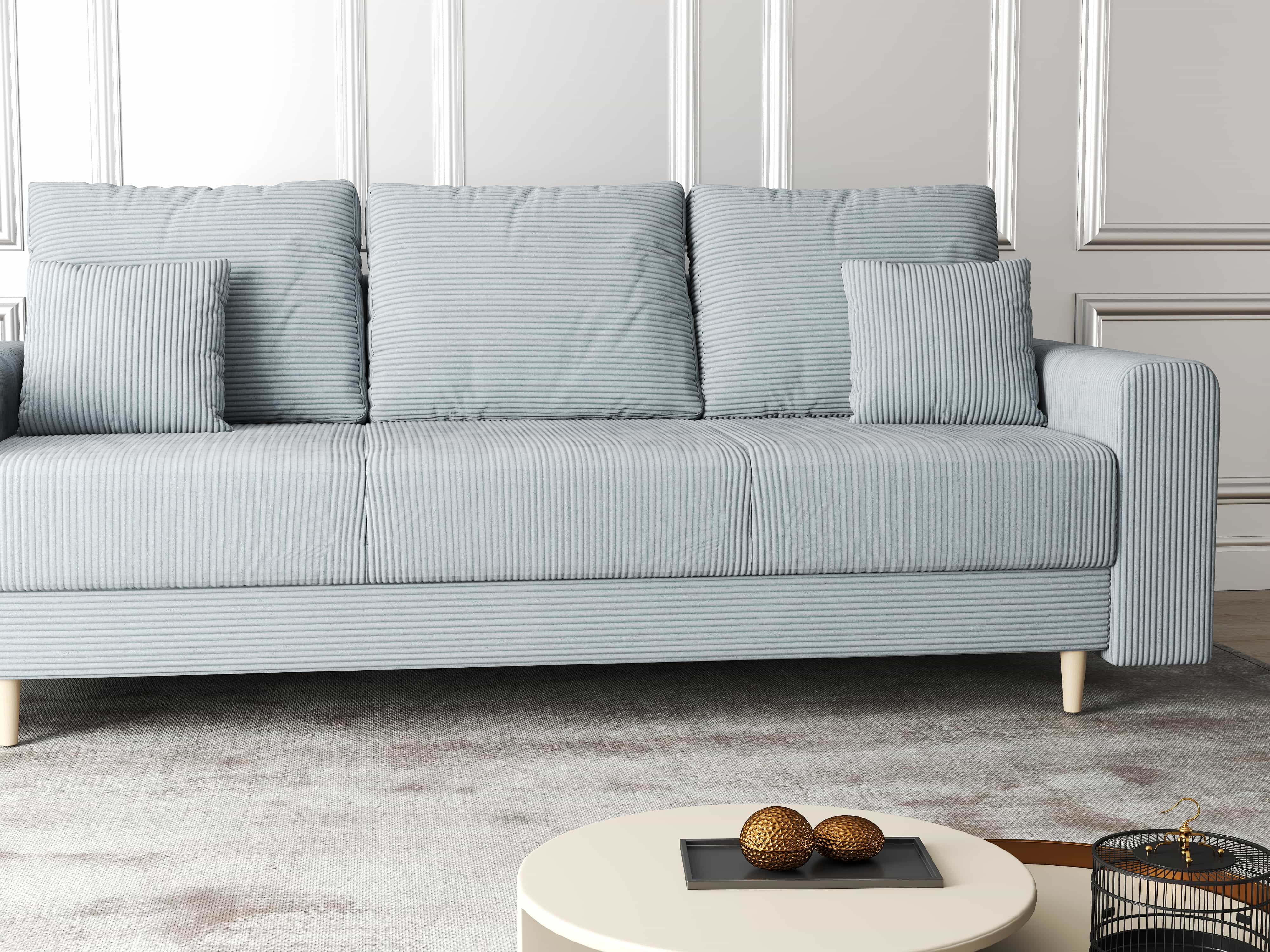 Canapea extensibilă dumonde cu ladă de depozitare si sezut confortabil din spuma HR, Kronos Zoom Gri 210x100 cm fabrica