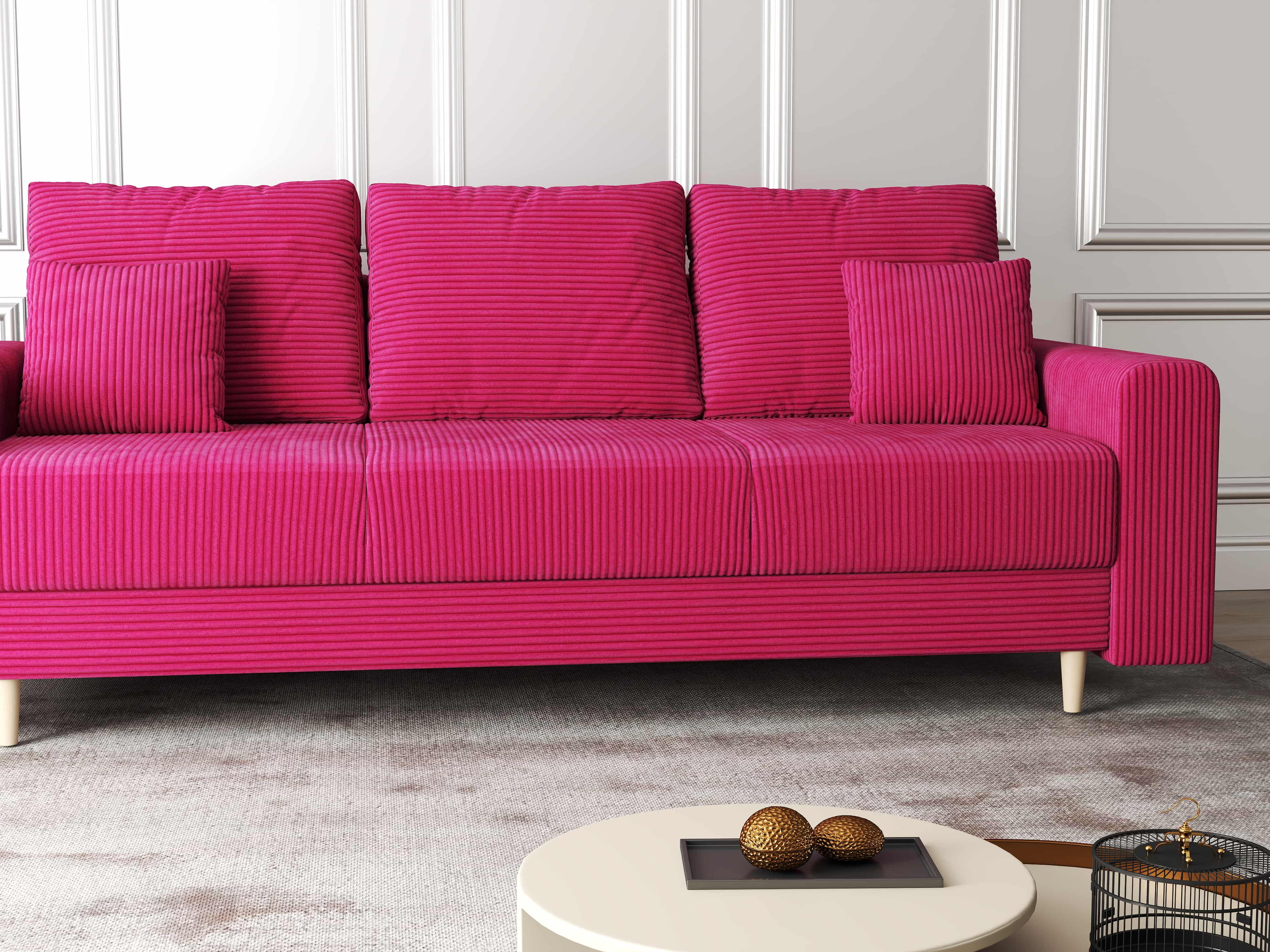 Canapea extensibilă dumonde cu ladă de depozitare si sezut confortabil din spuma HR, Kronos Zoom Rosu 210x100 cm fabrica