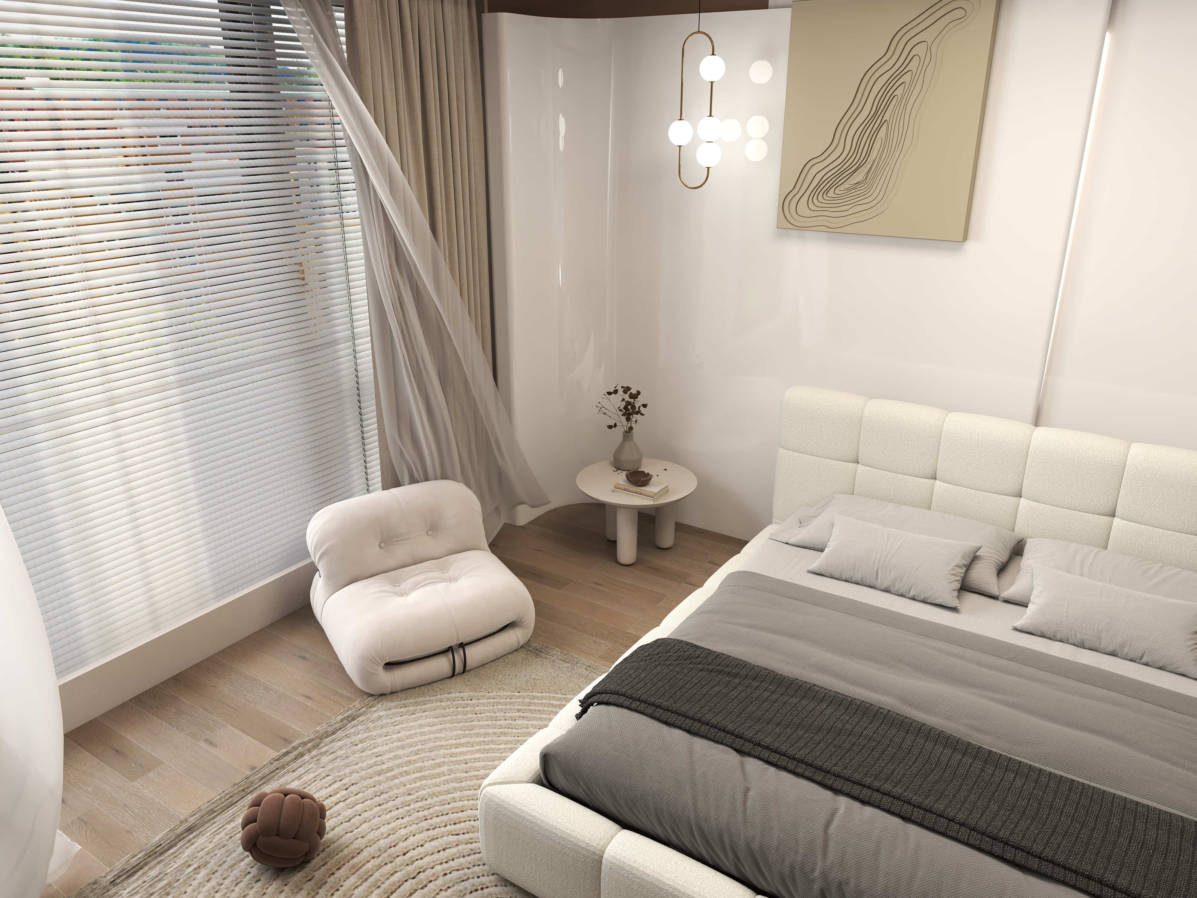 Pat dormitor dumonde, tapitat bej, Lorenzo 160x200 cm, somiera rabatabila inclusa, spatiu depozitare WLS