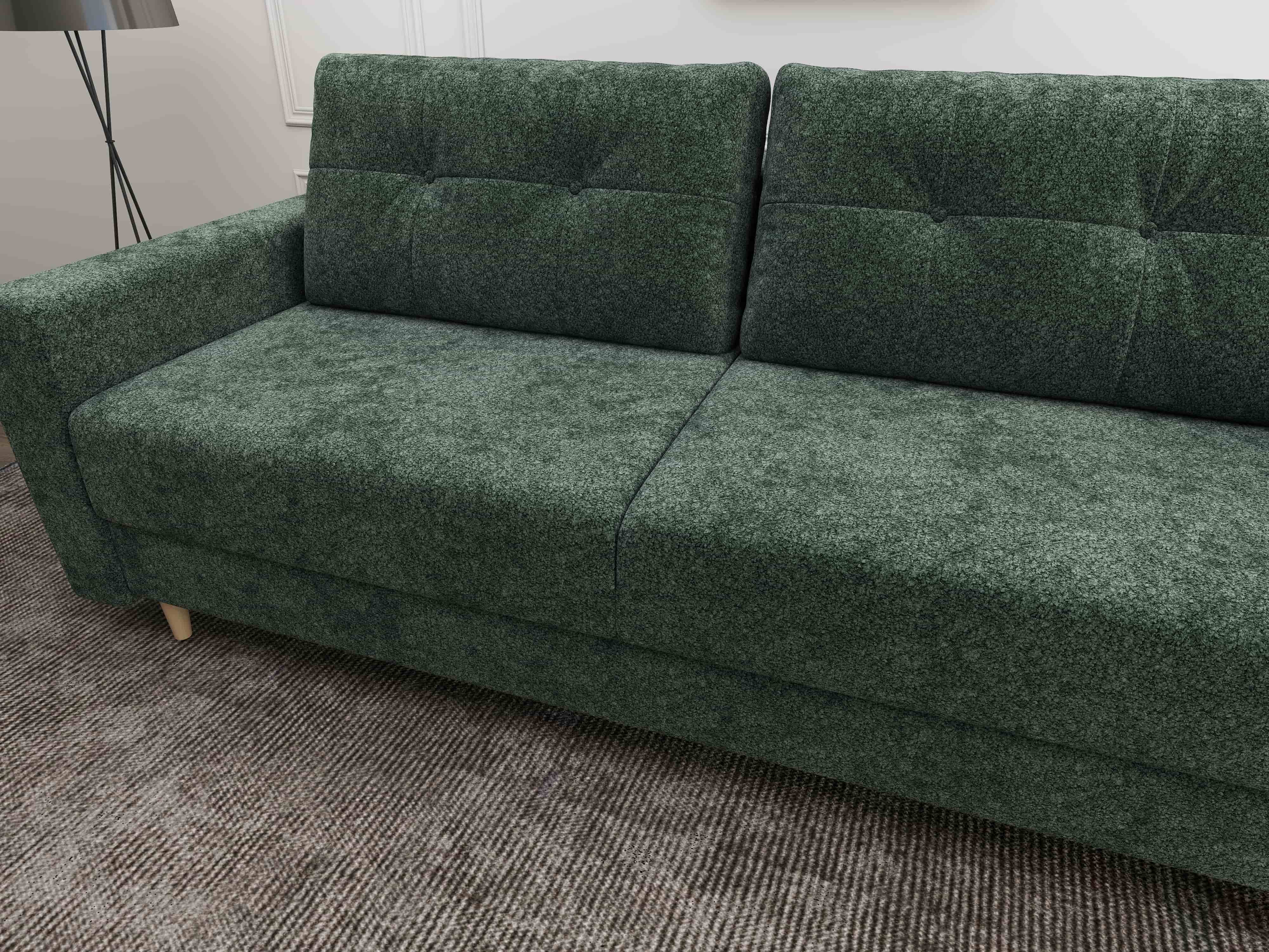 Canapea extensibilă dumonde cu ladă de depozitare si sezut confortabil din spuma HR, Summer Euphoria Verde 225x100 cm