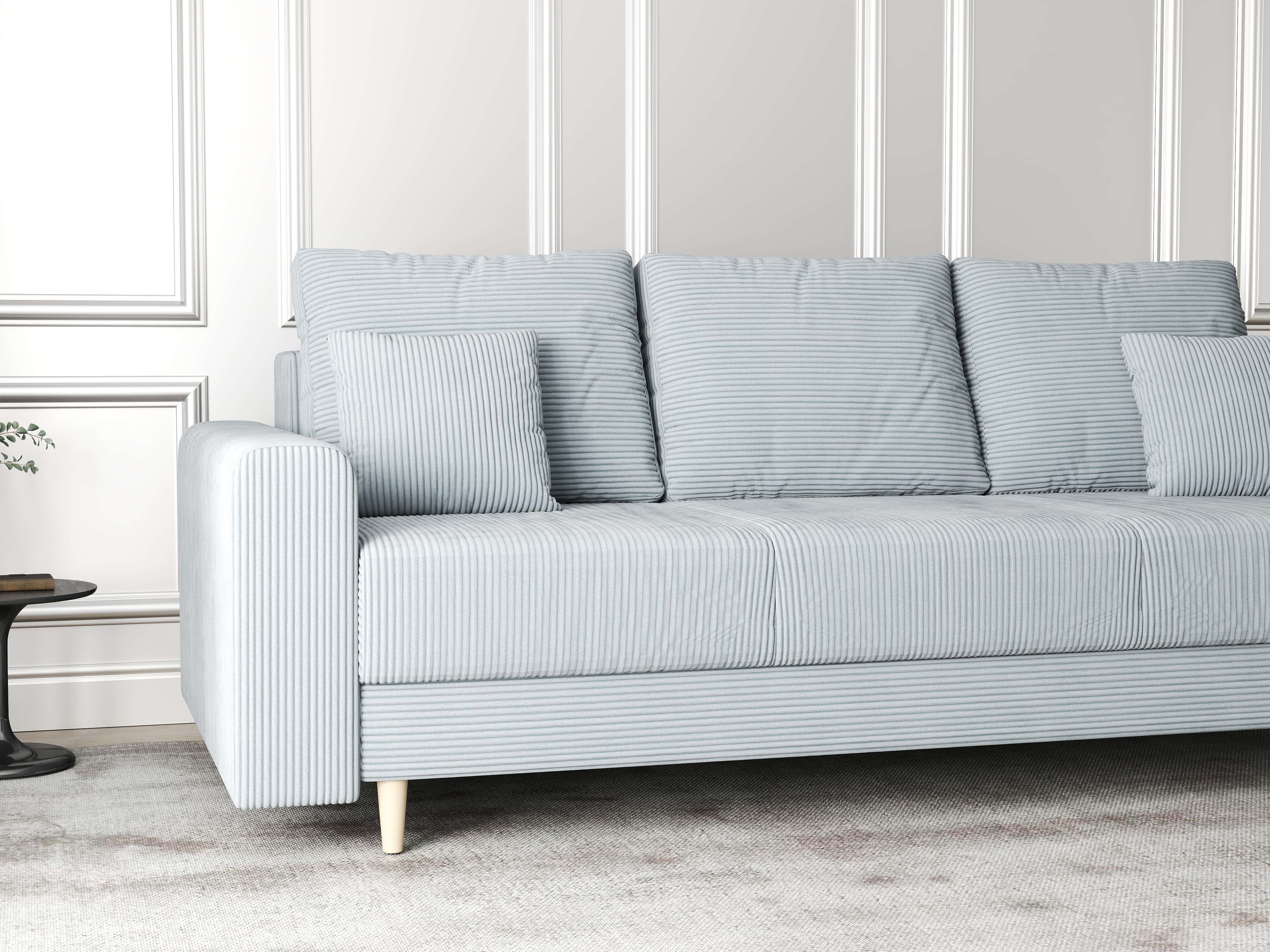 Canapea extensibilă dumonde cu ladă de depozitare si sezut confortabil din spuma HR, Kronos Zoom Gri 210x100 cm fabrica