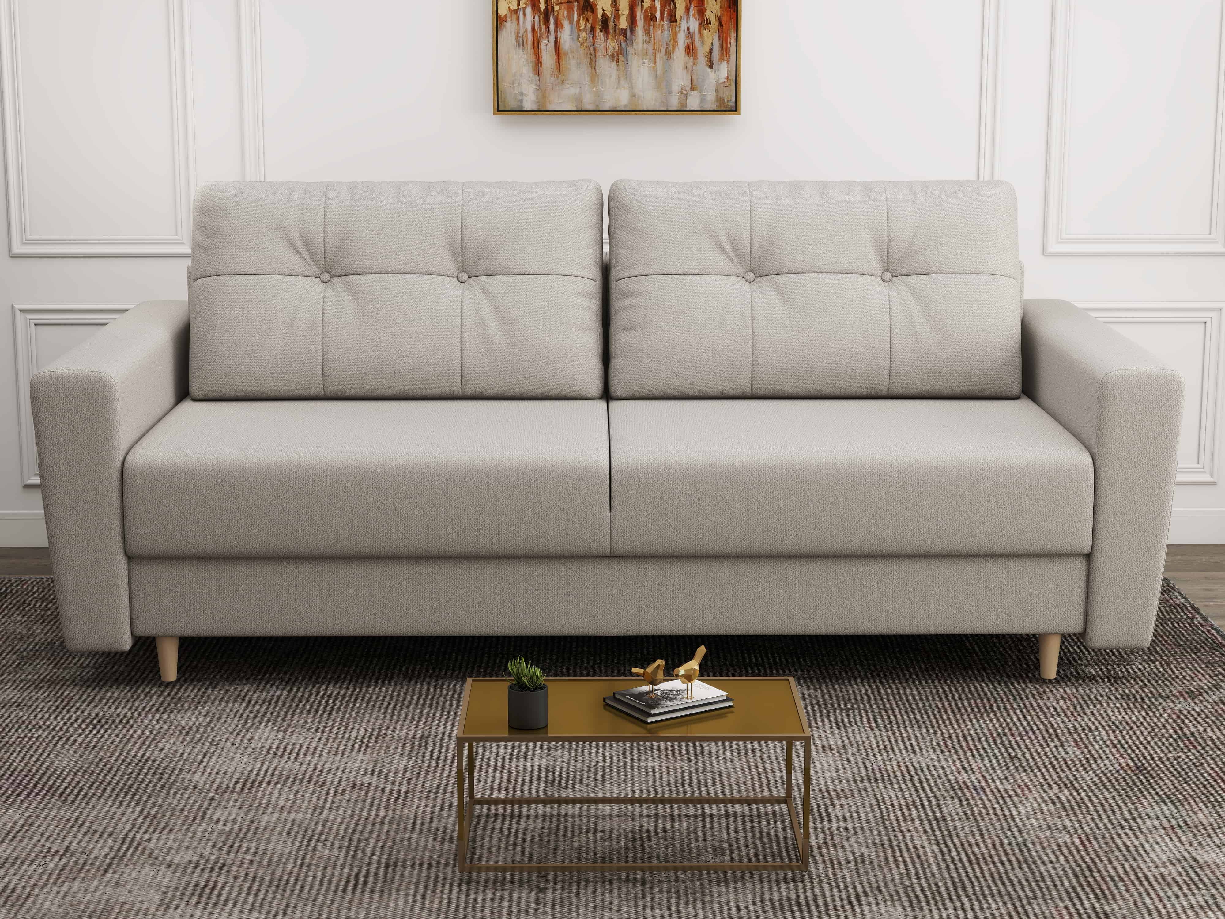 Canapea extensibilă dumonde cu ladă de depozitare si sezut confortabil din spuma HR, Summer Enjoy Bej 225x100 cm fabrica