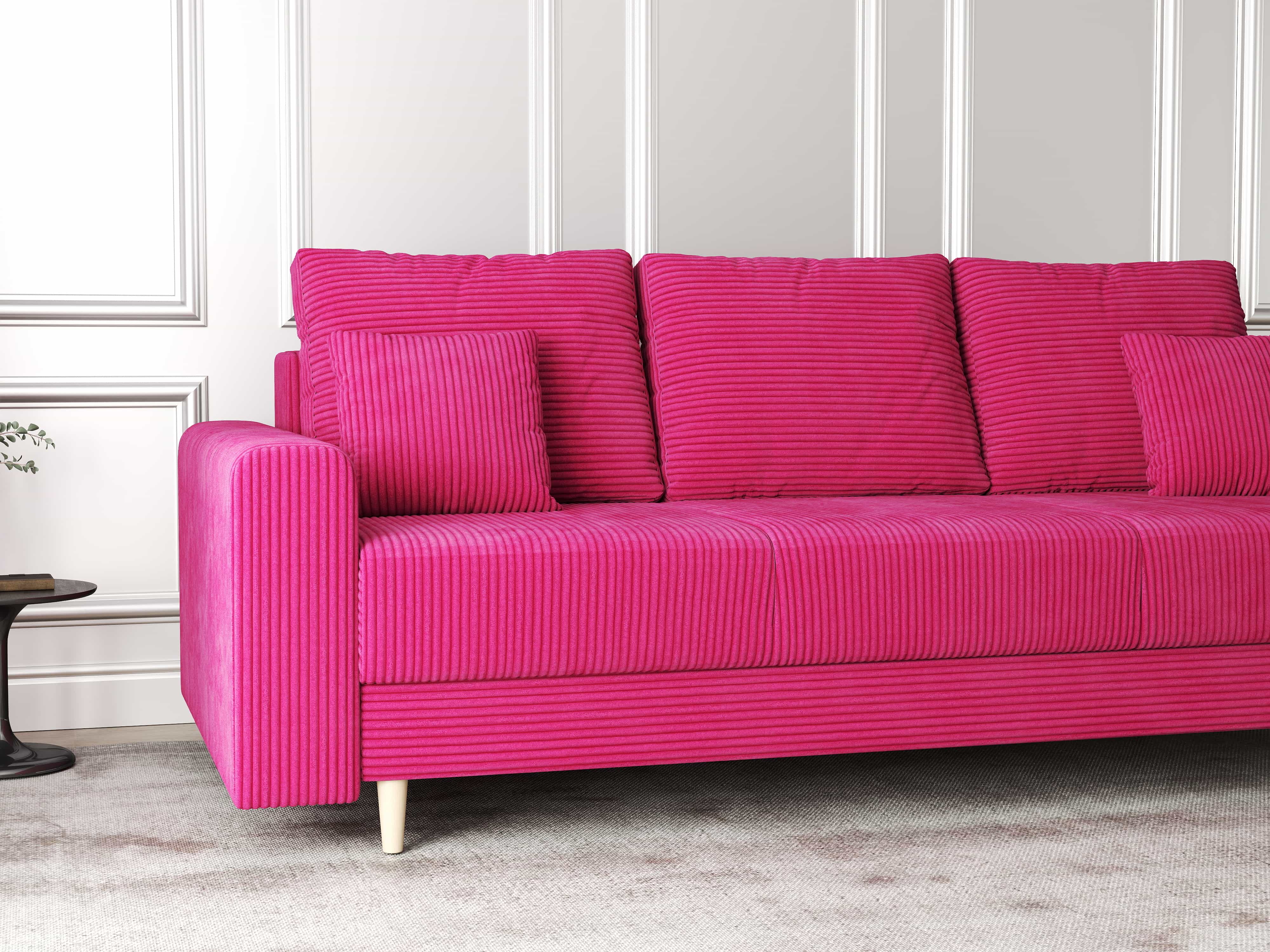 Canapea extensibilă dumonde cu ladă de depozitare si sezut confortabil din spuma HR, Kronos Zoom Rosu 210x100 cm fabrica