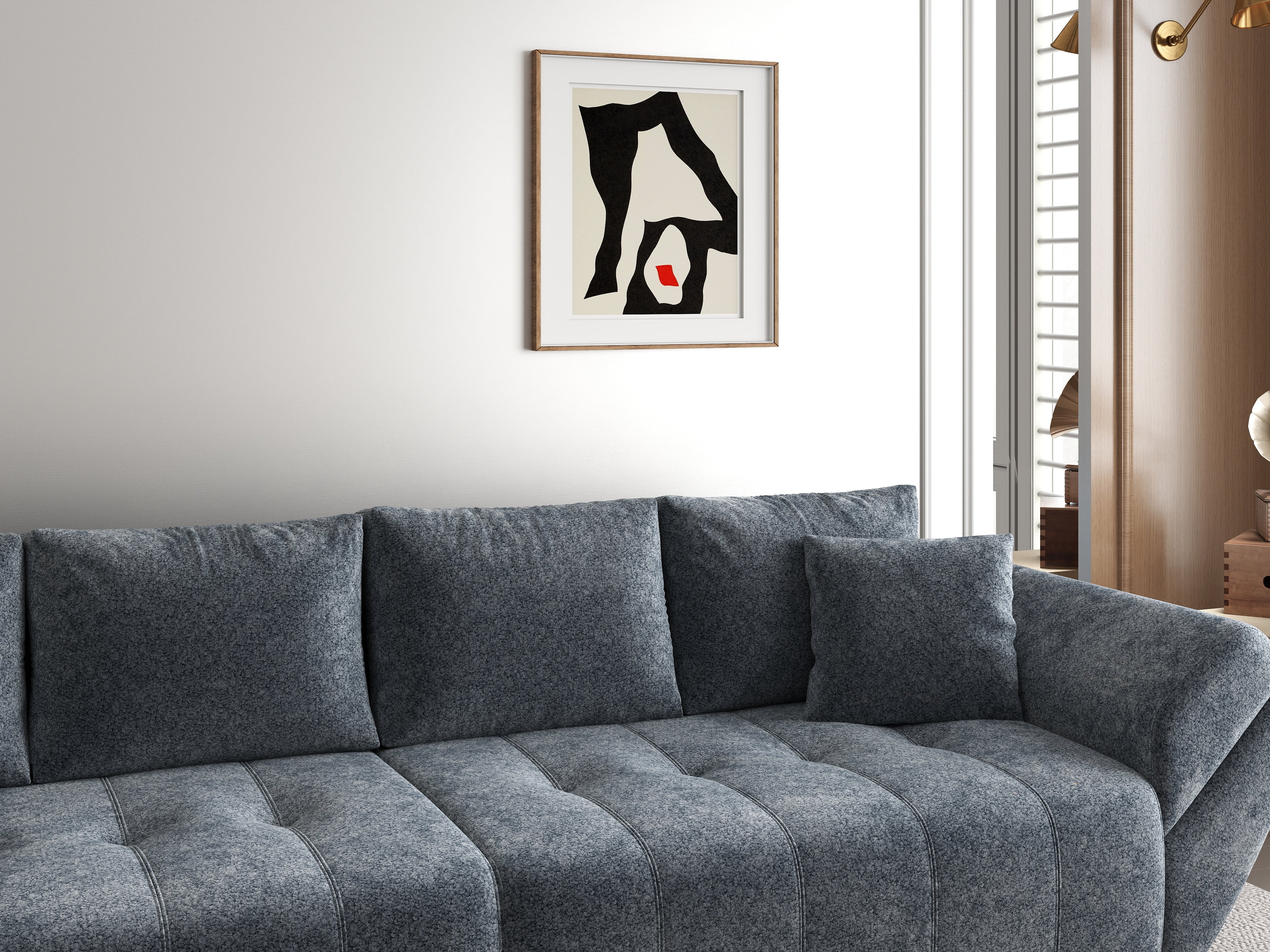 Canapea extensibilă dumonde cu ladă de depozitare si sezut confortabil din spuma HR, Berlin Euphoria Graphit 300x100 cm Fabrica