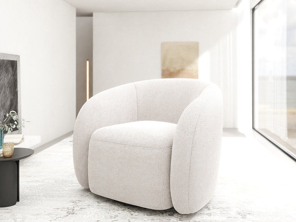 Fotoliu dumonde tapitat Bej modern Novar 77x72cm