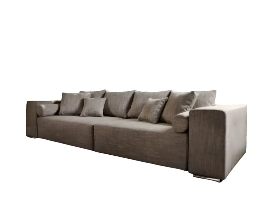 Canapea extensibilă dumonde cu ladă de depozitare si sezut confortabil din spuma HR, Marbela Magma Grey XXL 295x100 cm