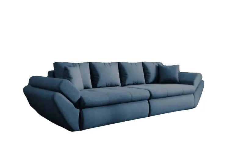 Canapea extensibilă dumonde cu ladă de depozitare si sezut confortabil din spuma HR, Loana Enjoy Blue 300x100 cm