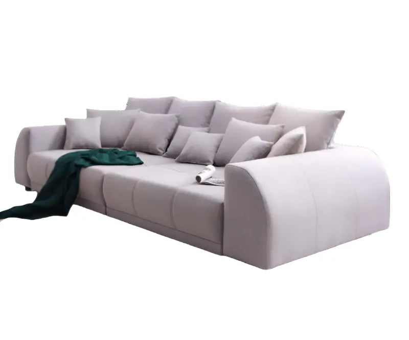 Canapea extensibilă dumonde cu 2 lăzi de depozitare si sezut confortabil din spuma HR, Verona Enjoy Grey 310x100 cm
