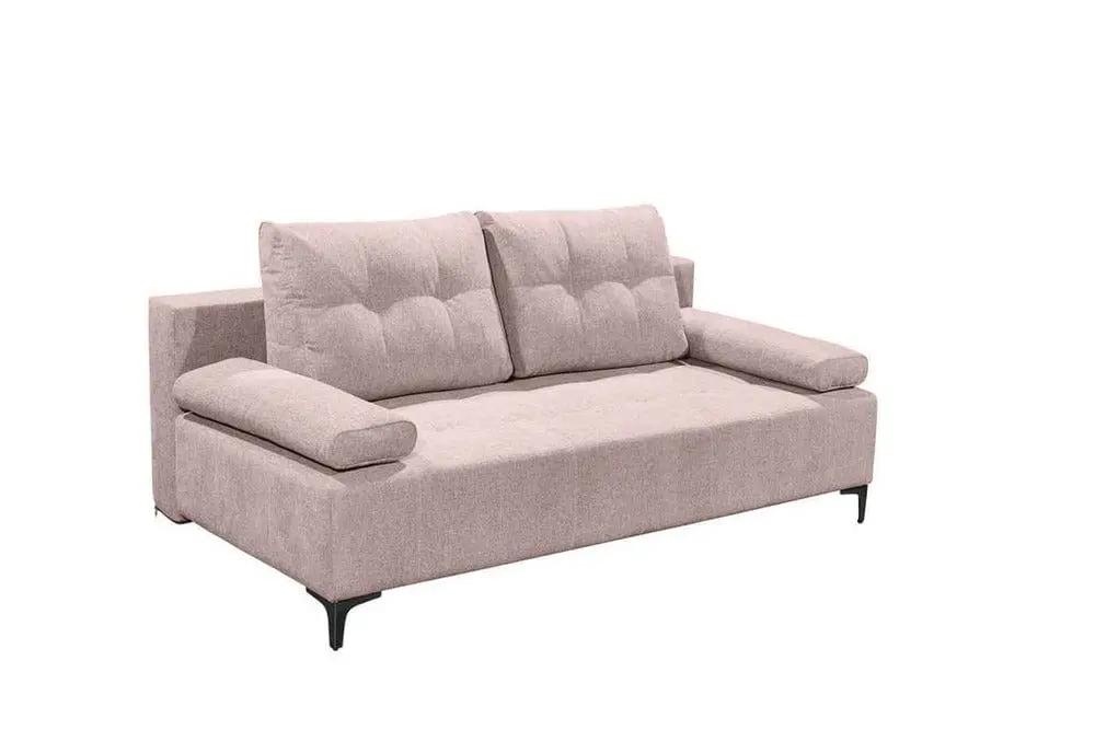 Canapea extensibilă cu ladă de depozitare si sezut confortabil din spuma HR, Candy Pink, 200x100 cm