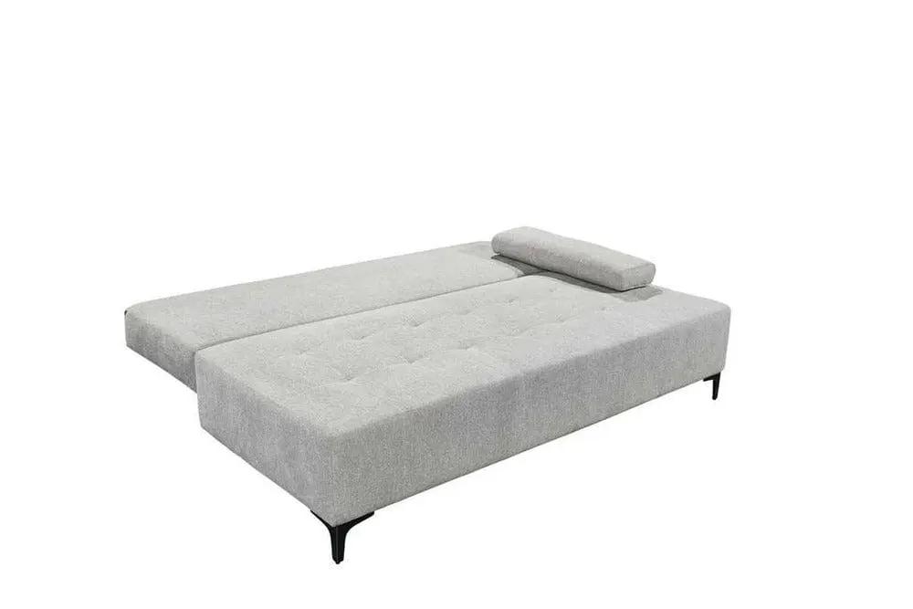 Canapea extensibilă dumonde cu ladă de depozitare si sezut confortabil din spuma HR, Candy Enjoy Silver, 200x100 cm Fabrica