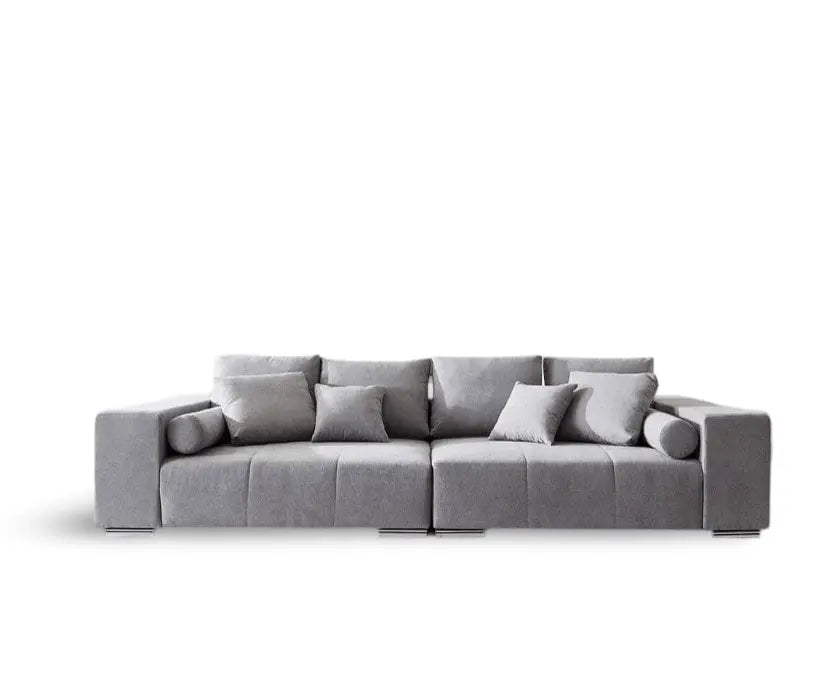 Canapea extensibilă dumonde cu ladă de depozitare si sezut confortabil din spuma HR, Marbela Enjoy Silver XXL 295x100 cm