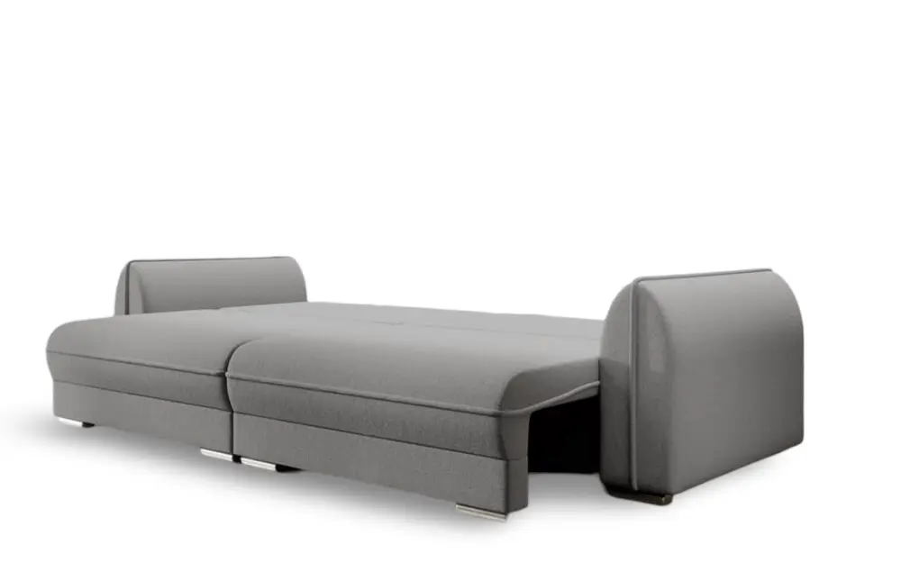 Canapea extensibilă dumonde cu ladă de depozitare si sezut confortabil din spuma HR, Denver Enjoy Grey 300x100 cm Fabrica