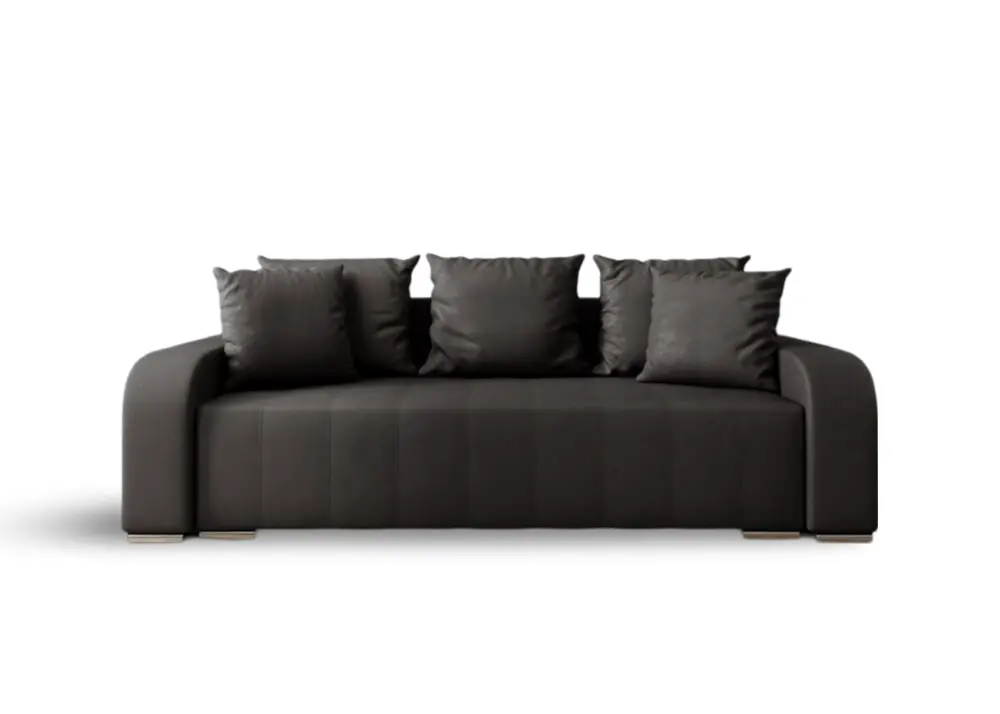 Canapea extensibilă cu ladă de depozitare si sezut confortabil din spuma HR, Sofia Enjoy Grafit 240x100 cm Fabrica