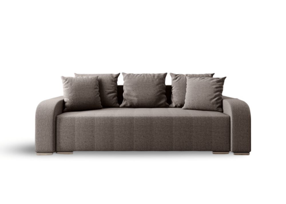 Canapea extensibilă cu ladă de depozitare si sezut confortabil din spuma HR, Sofia Kaki 240x100 cm Fabrica
